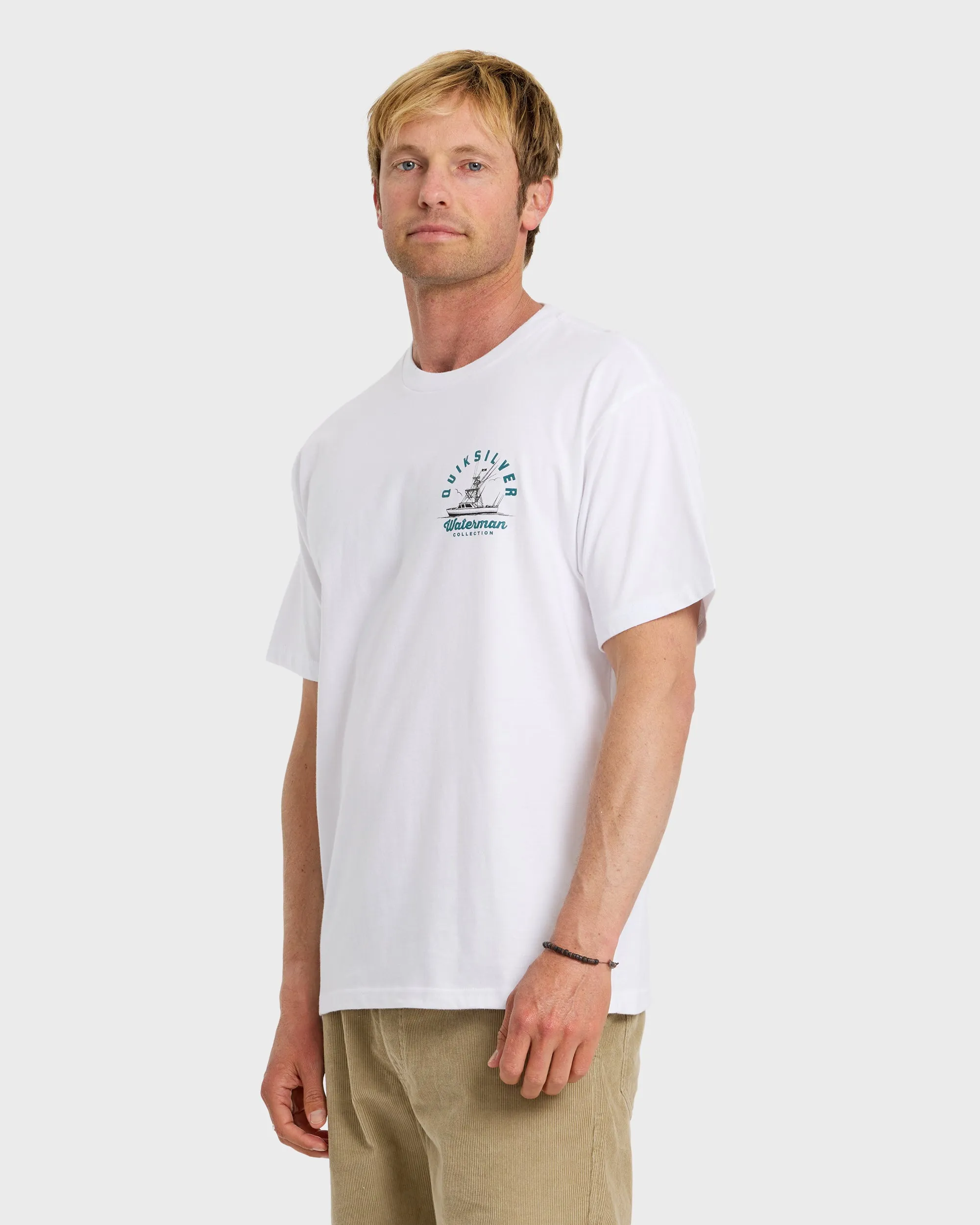 Waterman Early Morning Sueded Short Sleeve T-Shirt - White sold by Quiksilver product image thumbnail 4