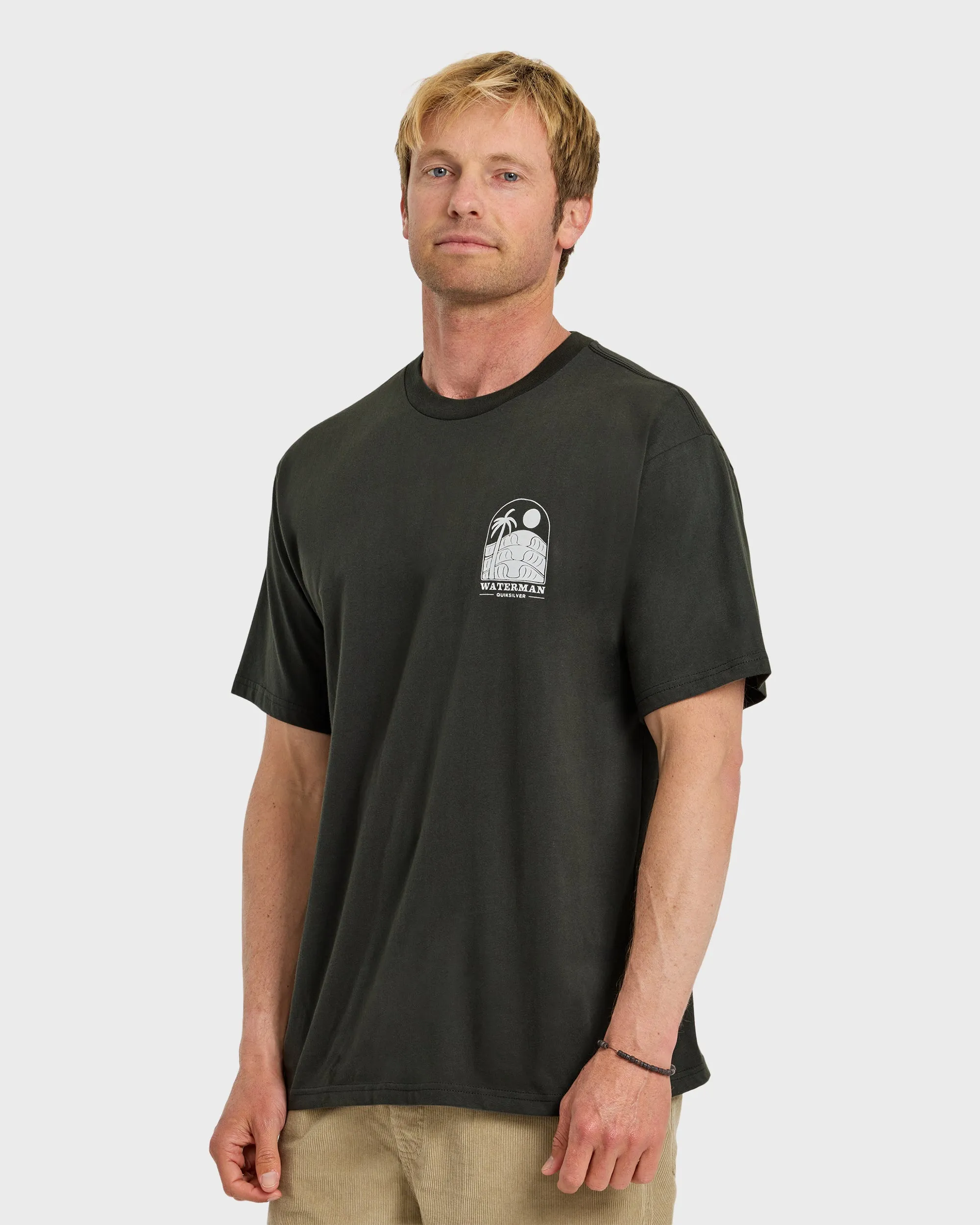 Waterman Out The Back Sueded T-Shirt - Phantom sold by Quiksilver product image thumbnail 4