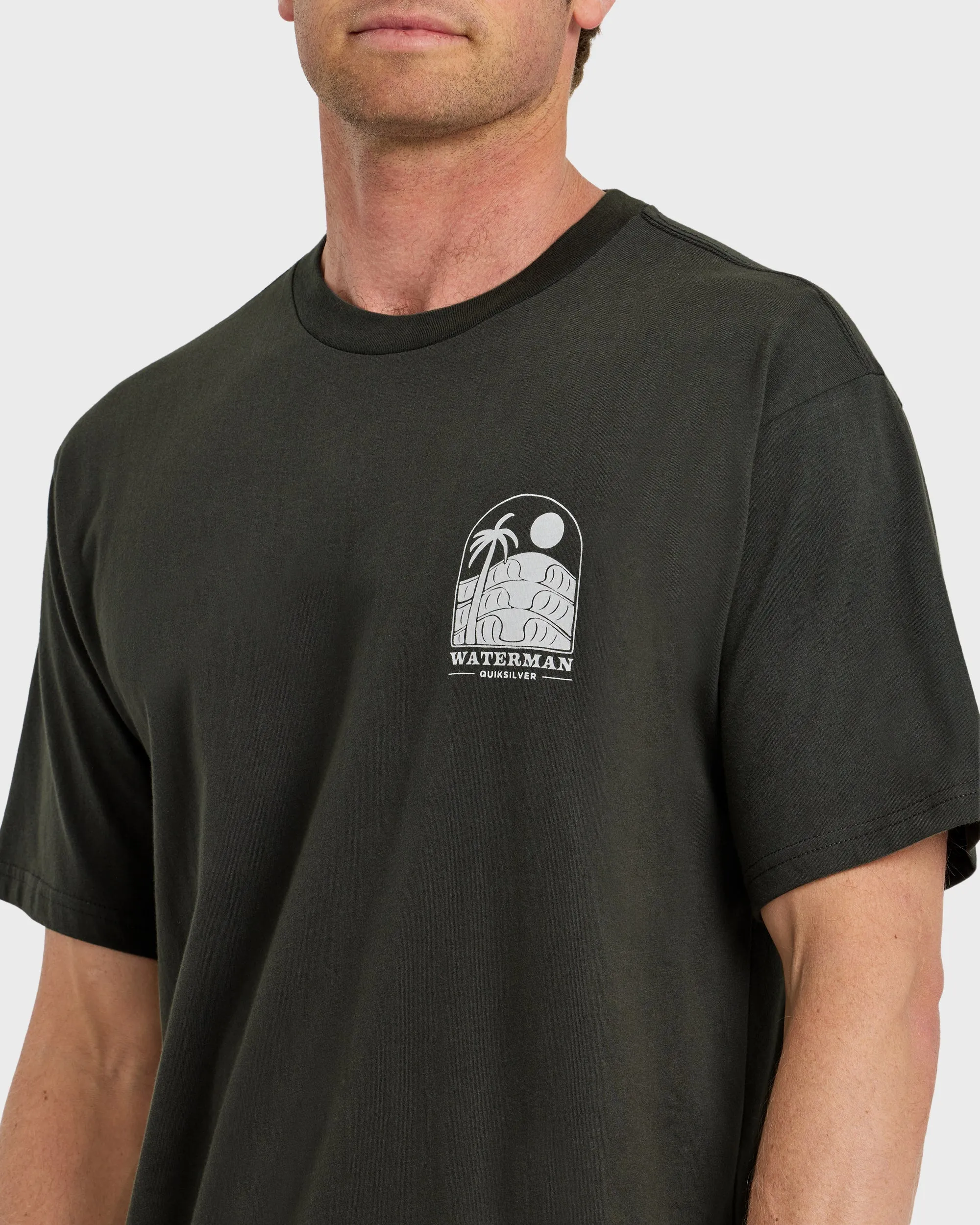 Waterman Out The Back Sueded T-Shirt - Phantom sold by Quiksilver product image thumbnail 5