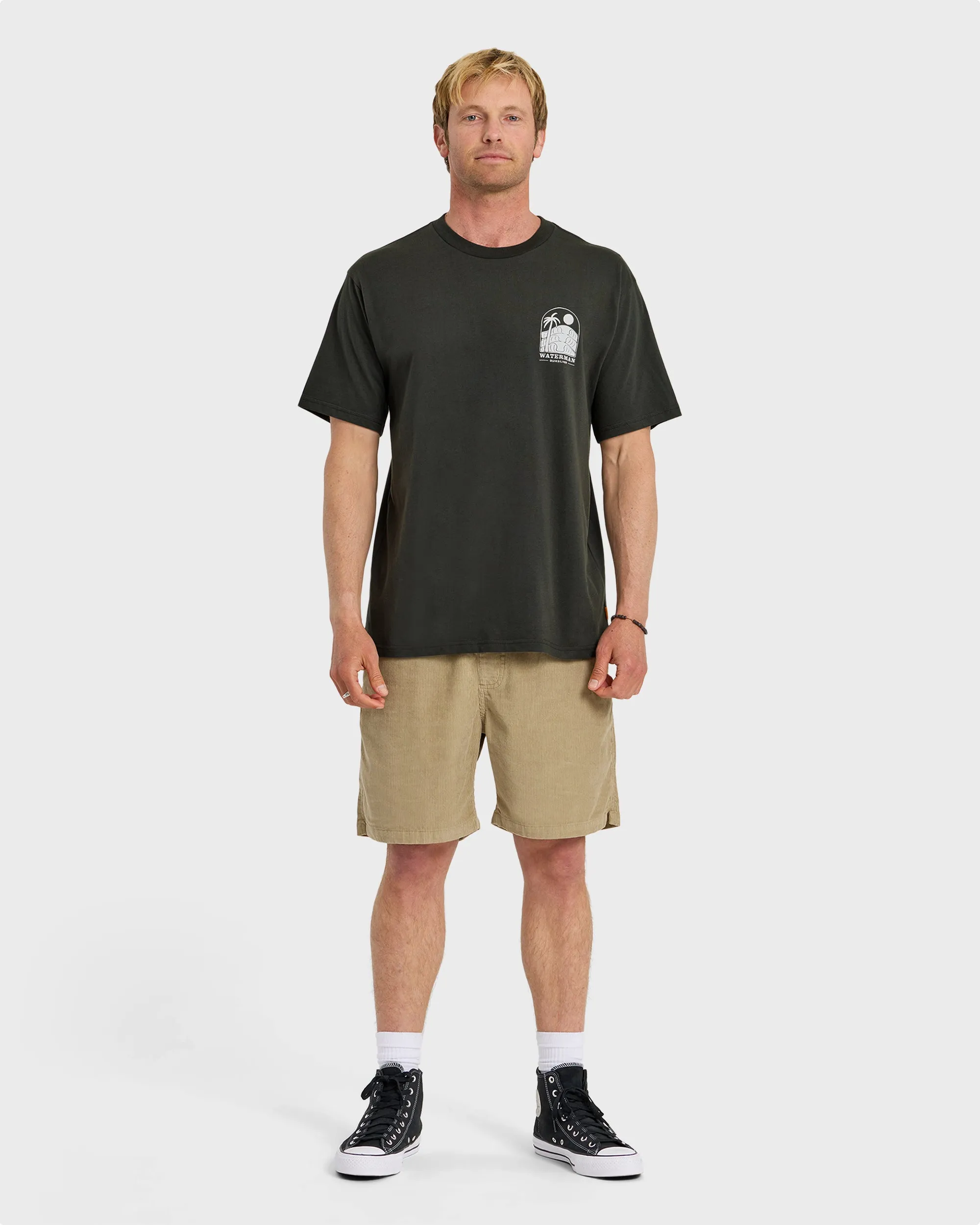 Waterman Out The Back Sueded T-Shirt - Phantom sold by Quiksilver product image thumbnail 3
