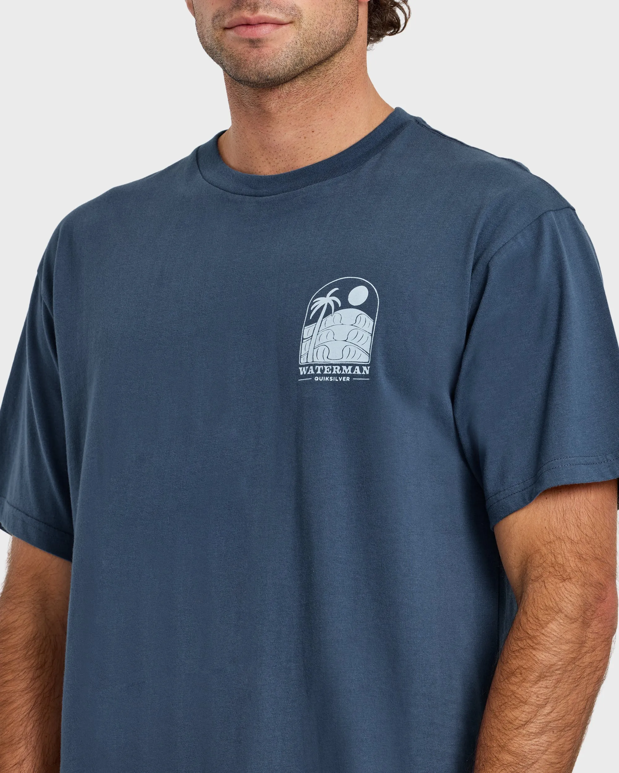 Waterman Out The Back Sueded T-Shirt - Dark Denim sold by Quiksilver product image thumbnail 5