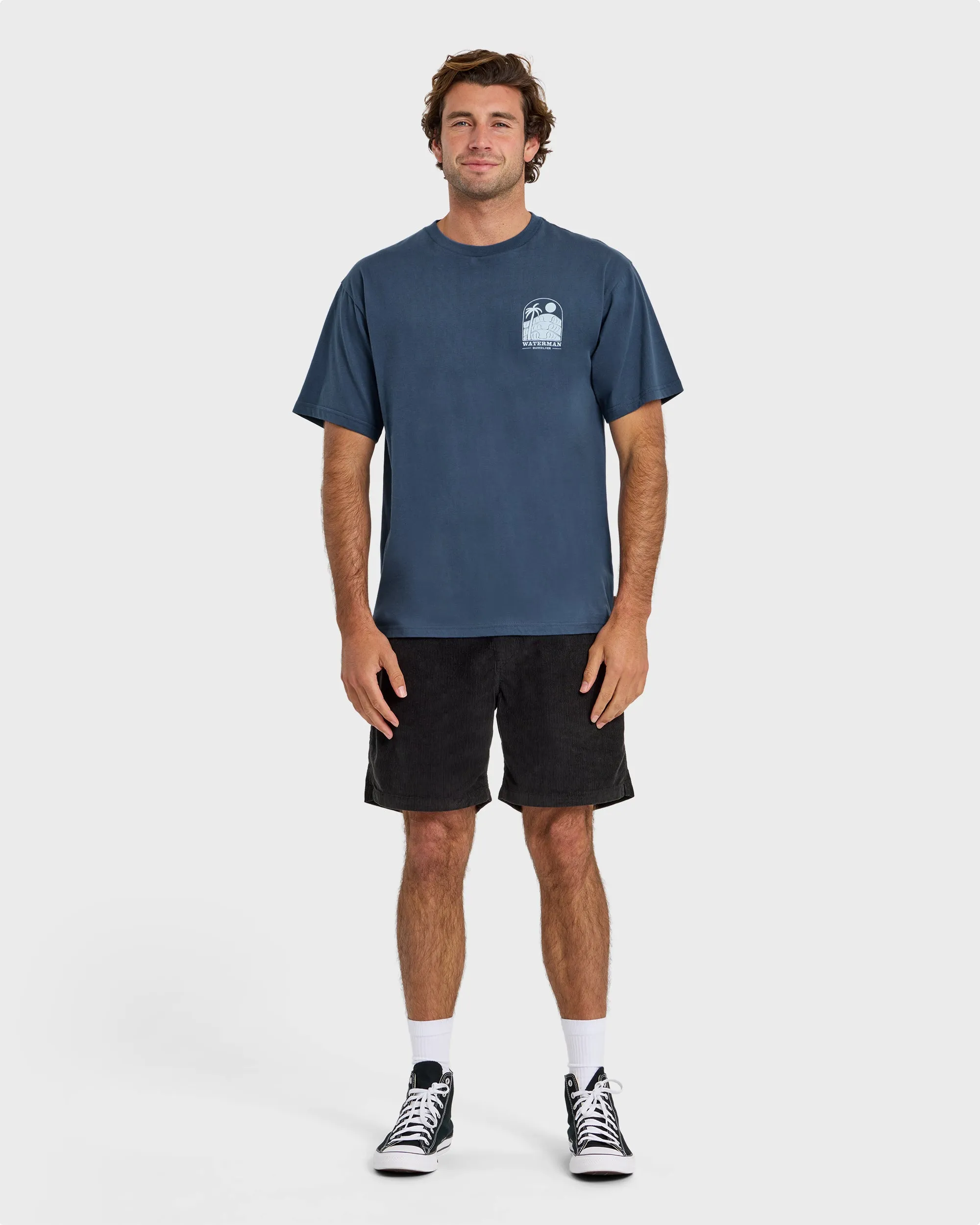 Waterman Out The Back Sueded T-Shirt - Dark Denim sold by Quiksilver product image thumbnail 3