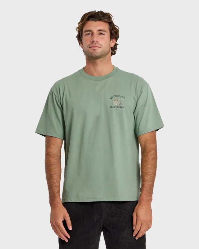 Waterman Mai Tai Time Short Sleeve T‑Shirt - Lily Pad sold by Quiksilver