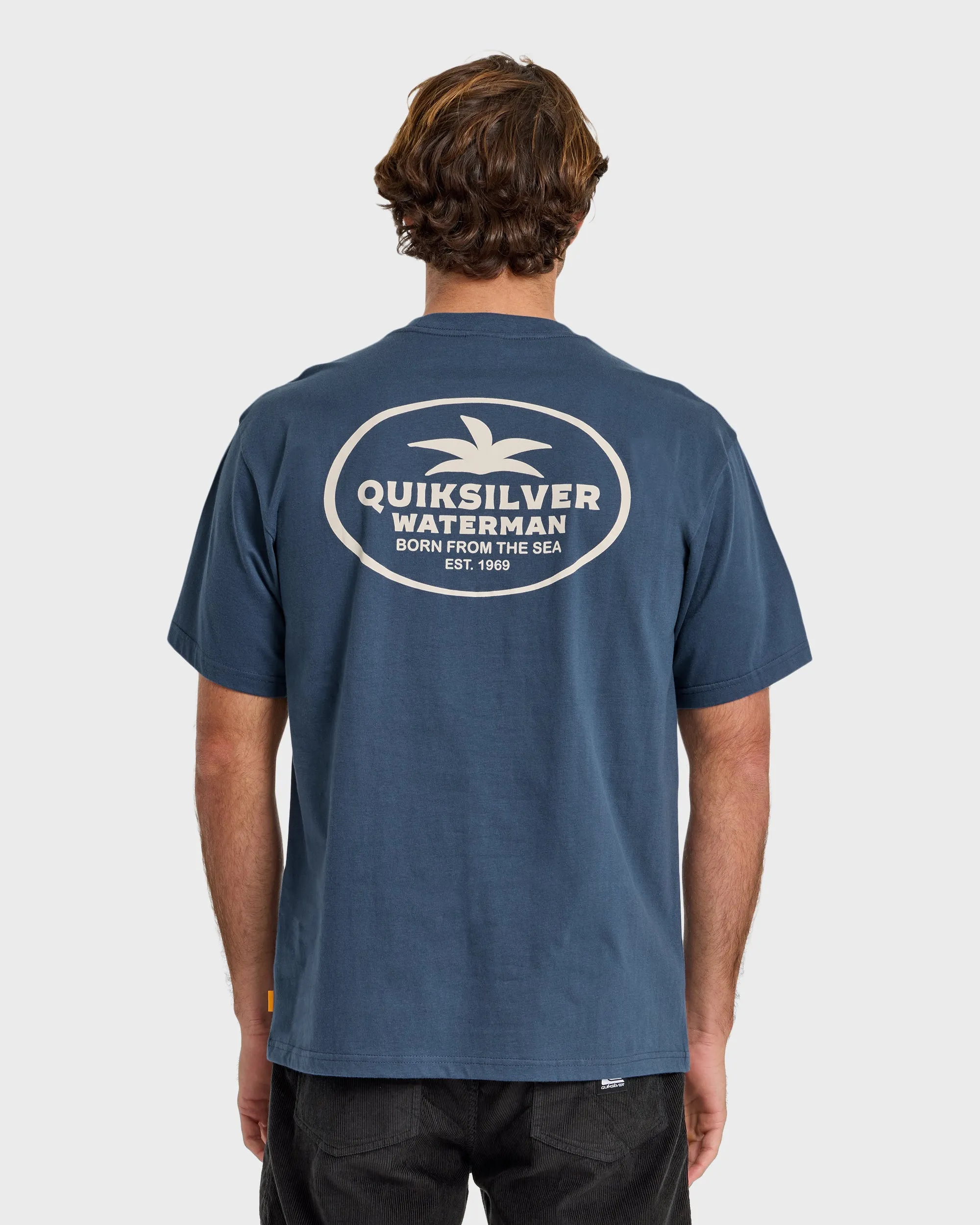 Waterman Union Made Sueded Short Sleeve T-Shirt - Dark Denim sold by Quiksilver product image thumbnail 2