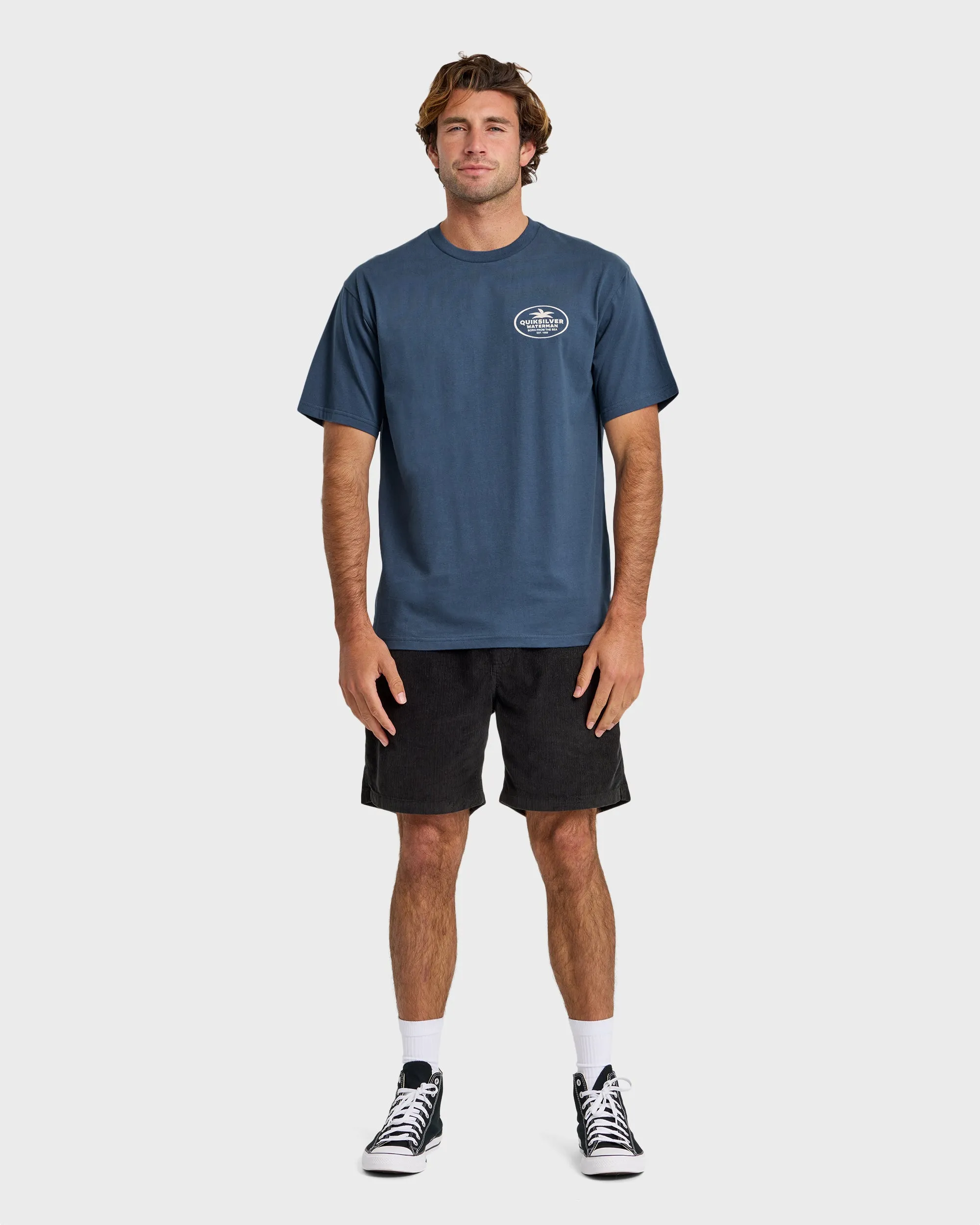 Waterman Union Made Sueded Short Sleeve T-Shirt - Dark Denim sold by Quiksilver product image thumbnail 3