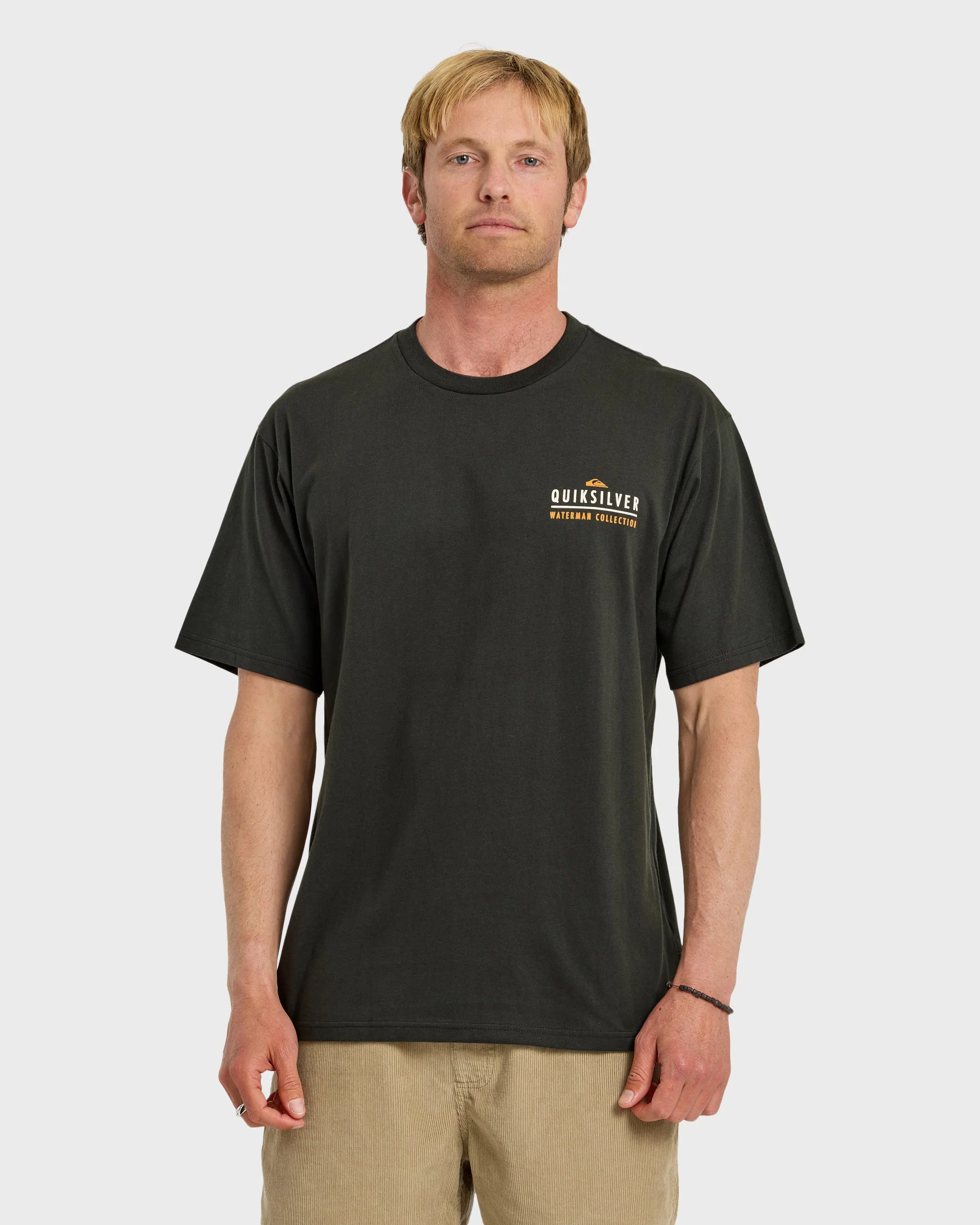 Waterman Off The Grid Sueded Short Sleeve T-Shirt - Phantom sold by Quiksilver
