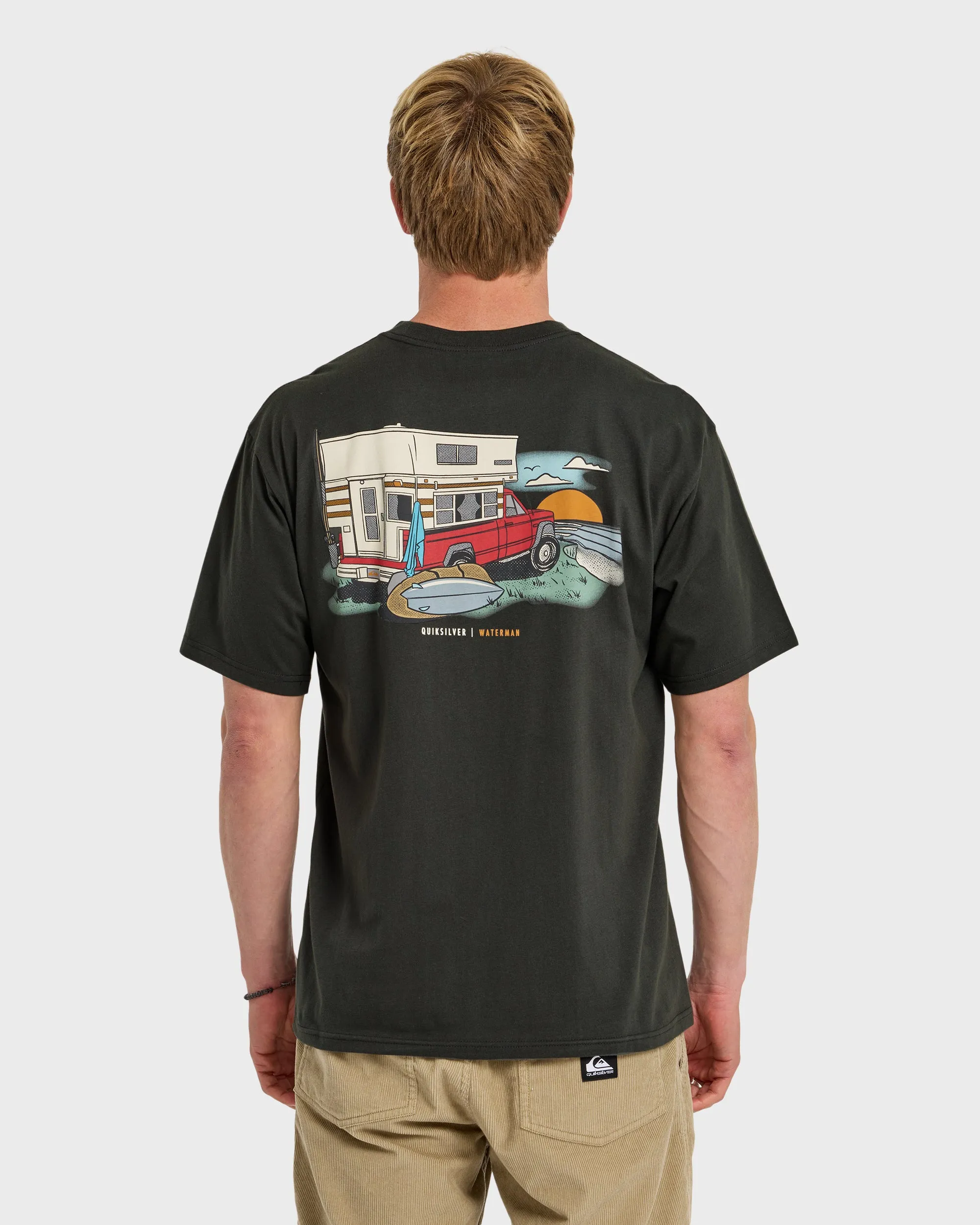 Waterman Off The Grid Sueded Short Sleeve T-Shirt - Phantom sold by Quiksilver product image thumbnail 2