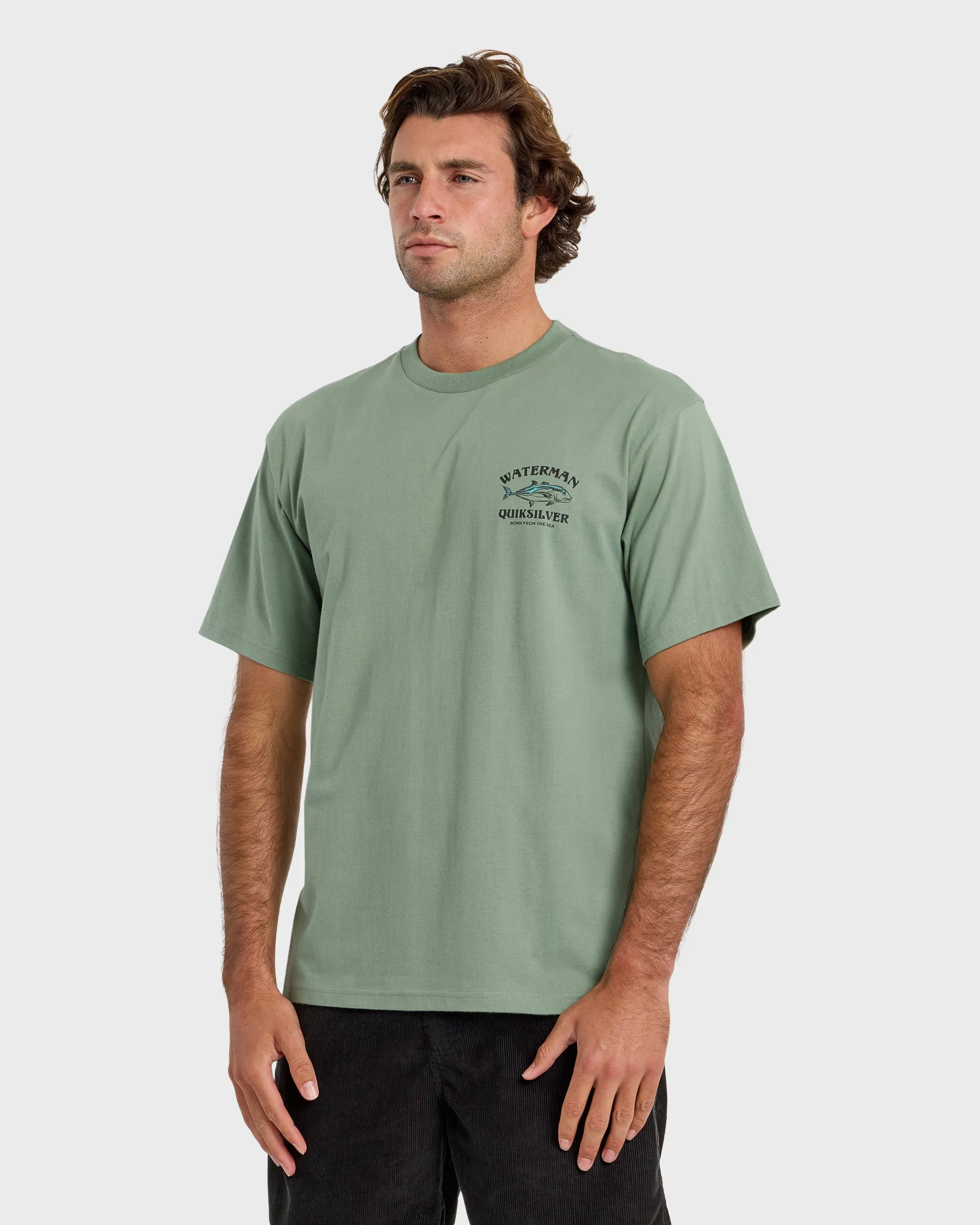Waterman Trolling Short Sleeve Sueded Graphic T-Shirt - Lily Pad sold by Quiksilver product image thumbnail 4