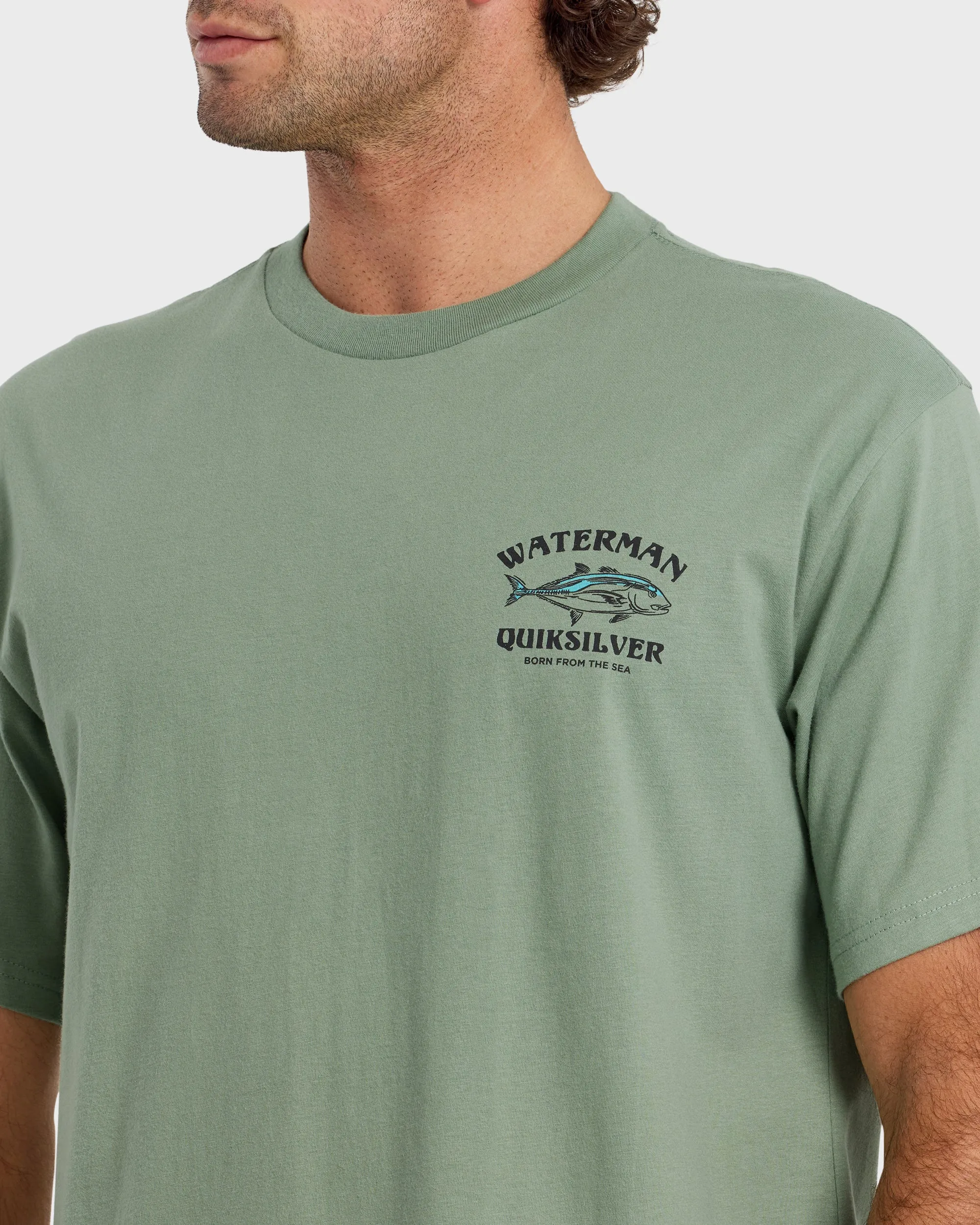 Waterman Trolling Short Sleeve Sueded Graphic T-Shirt - Lily Pad sold by Quiksilver product image thumbnail 5