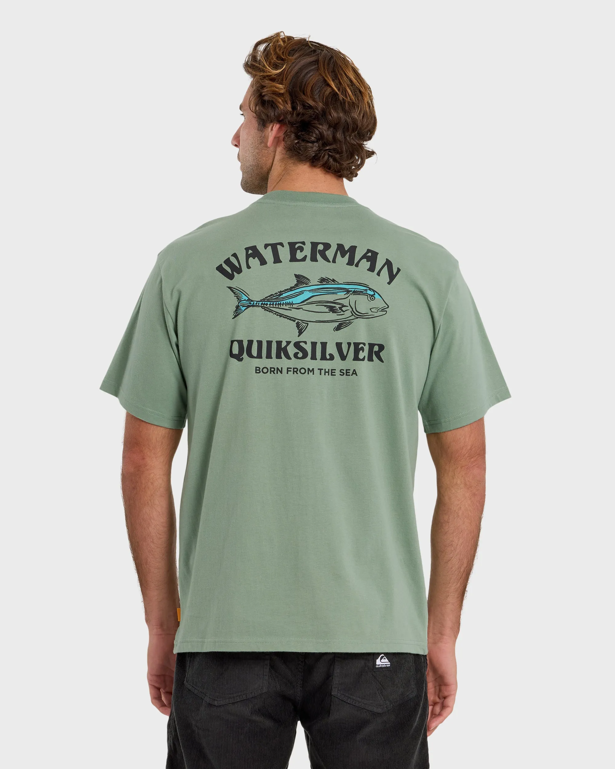 Waterman Trolling Short Sleeve Sueded Graphic T-Shirt - Lily Pad sold by Quiksilver product image thumbnail 2
