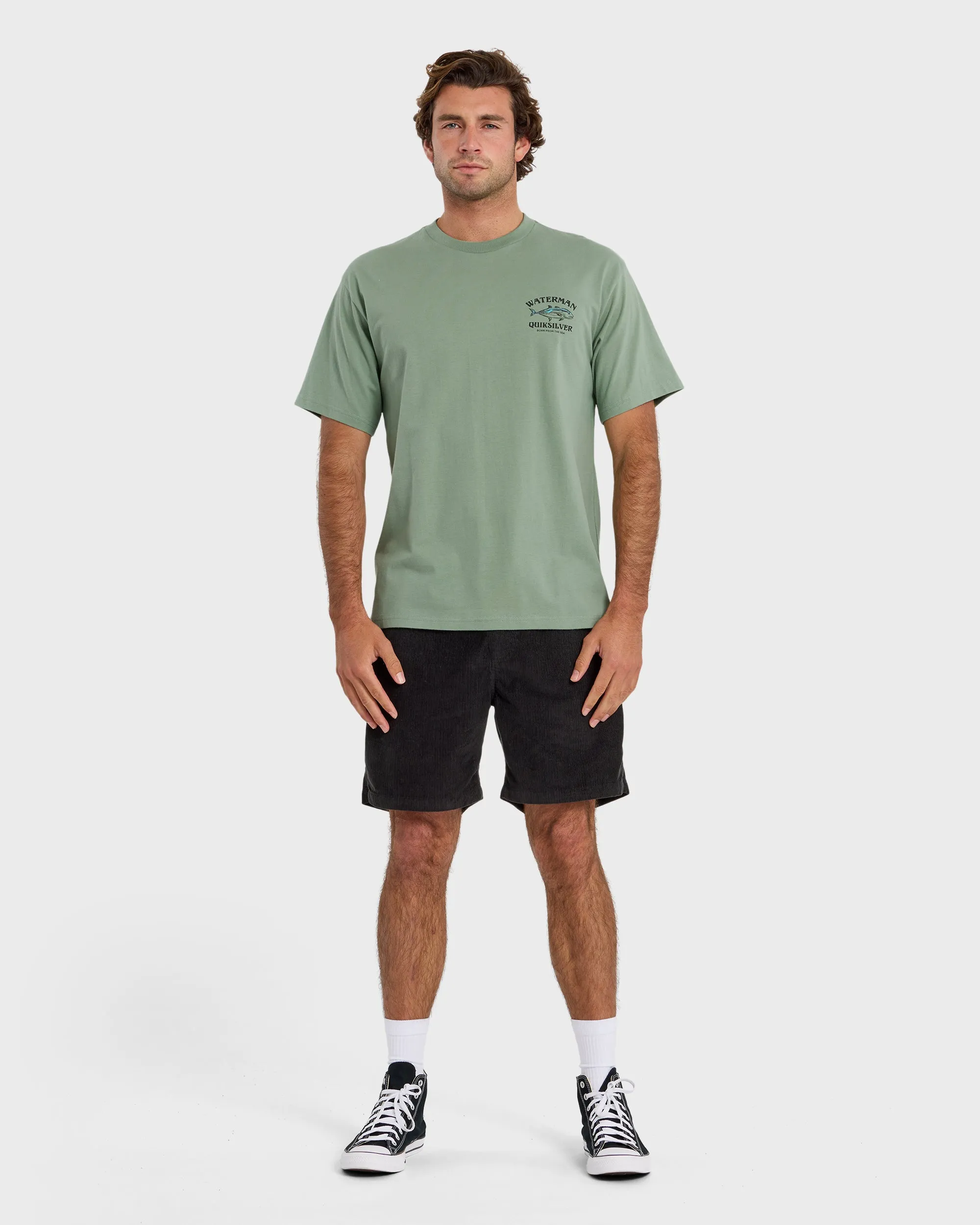 Waterman Trolling Short Sleeve Sueded Graphic T-Shirt - Lily Pad sold by Quiksilver product image thumbnail 3