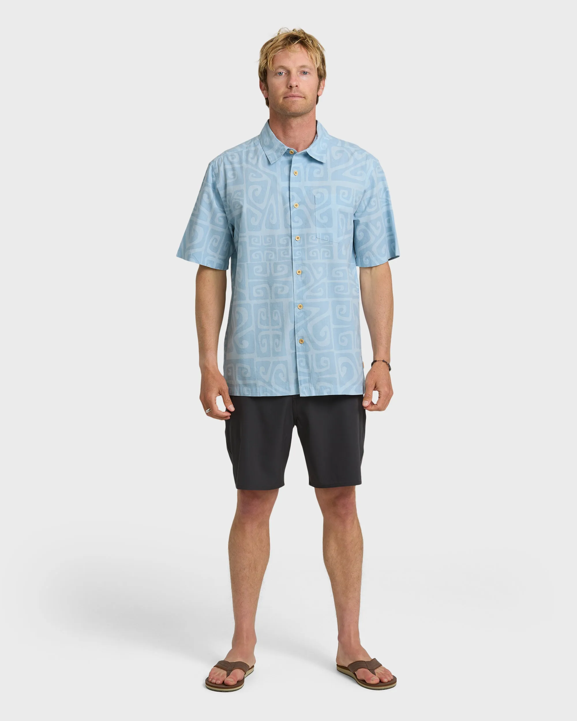 Waterman Tiki Beach Short Sleeve Shirt - Skyway sold by Quiksilver product image thumbnail 3