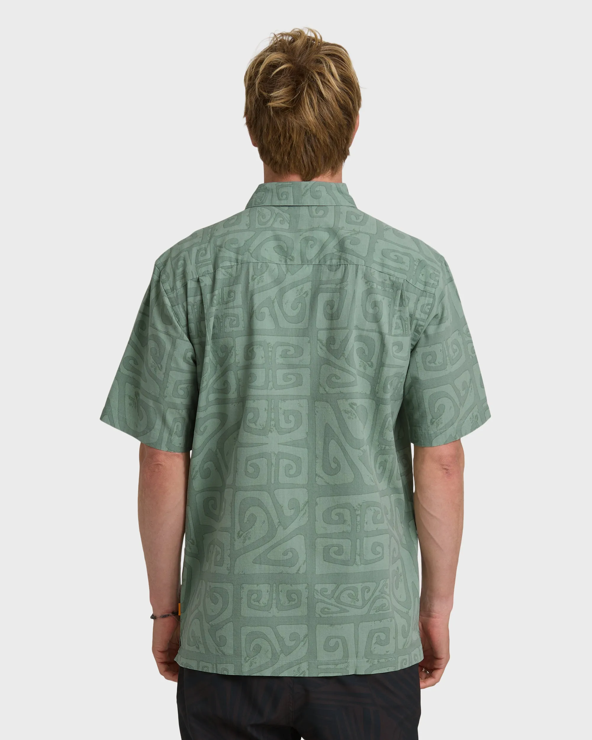 Waterman Tiki Beach Short Sleeve Shirt - Lily Pad sold by Quiksilver product image thumbnail 2