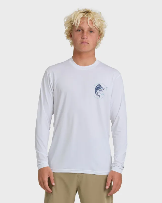 Waterman Cool Breeze UPF 50 Long Sleeve Surf Shirt - White made by Quiksilver