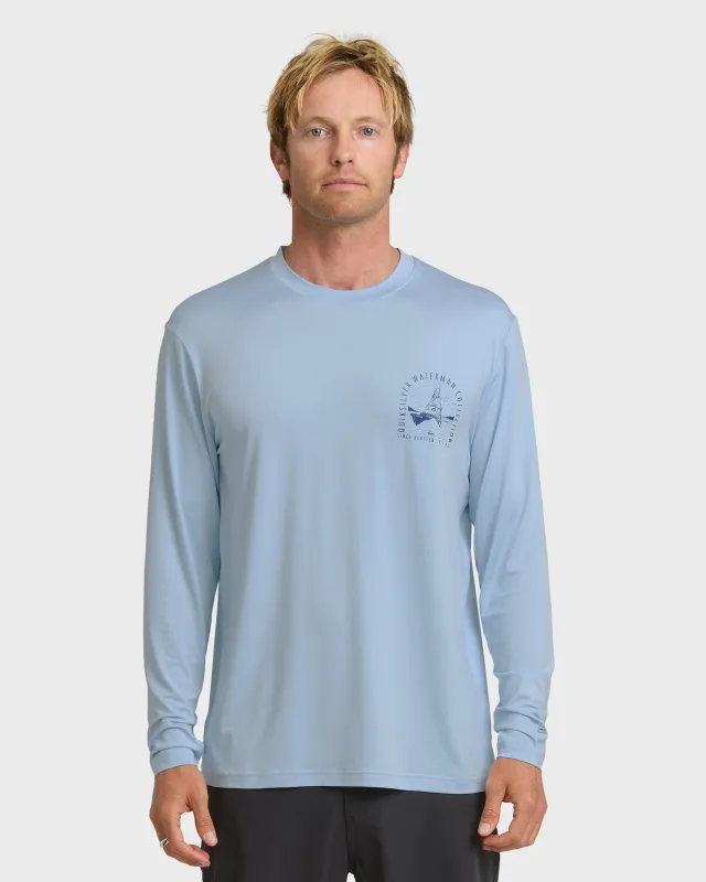 Waterman Cool Breeze UPF 50 Long Sleeve Surf Shirt - Skyway made by Quiksilver