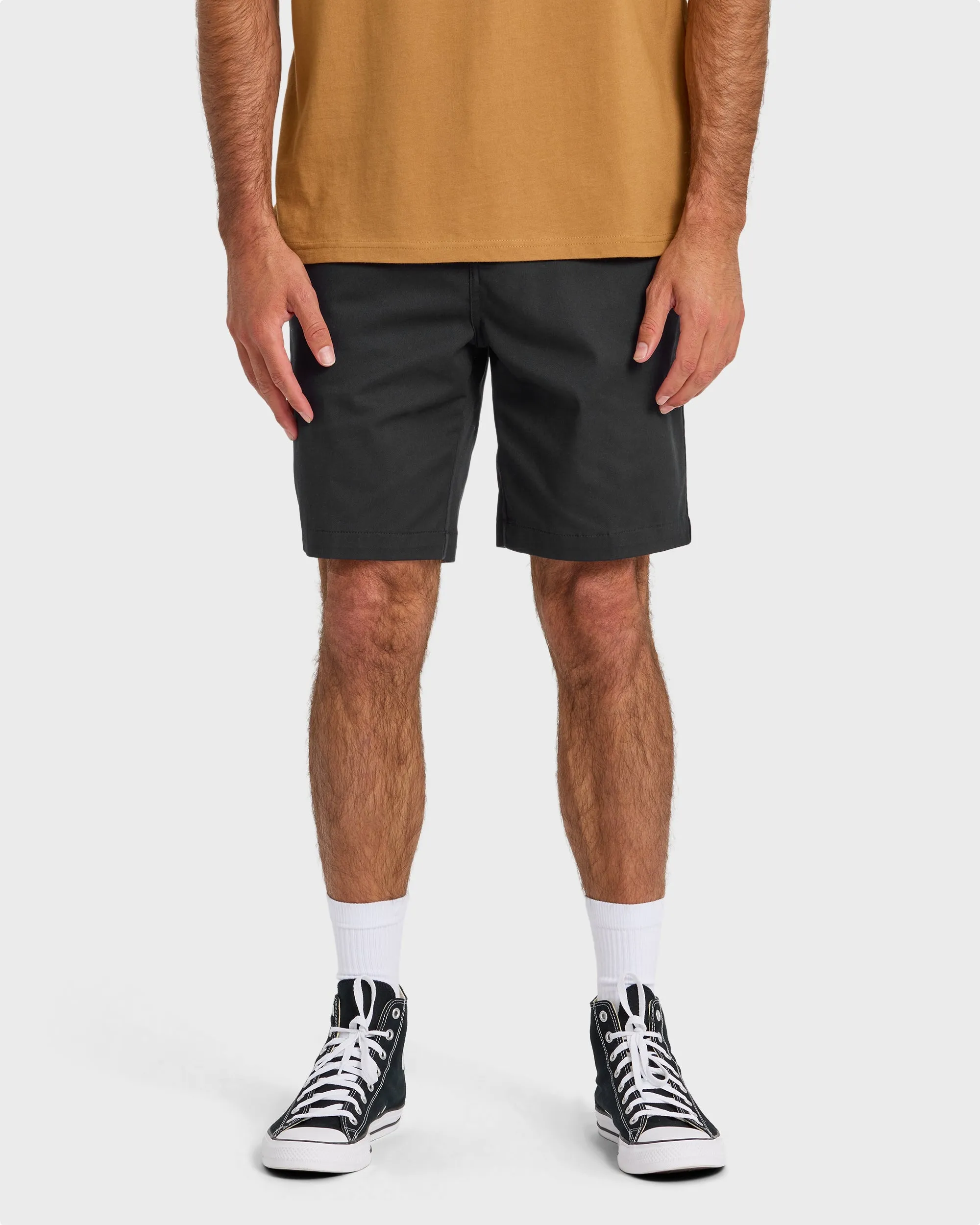 Union Stretch Amphibian 20" Chino Hybrid Shorts - Black sold by Quiksilver