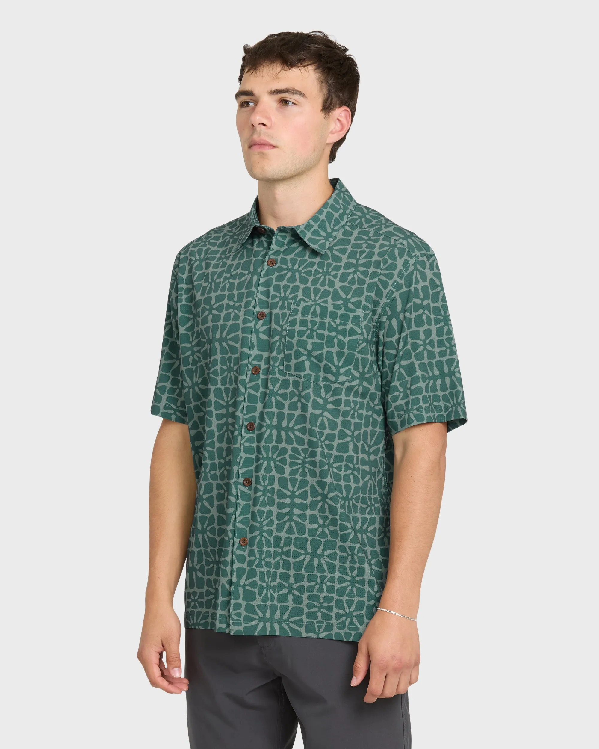 Waterman Coral Sea Performance Short Sleeve Shirt - North Atlantic sold by Quiksilver product image thumbnail 4