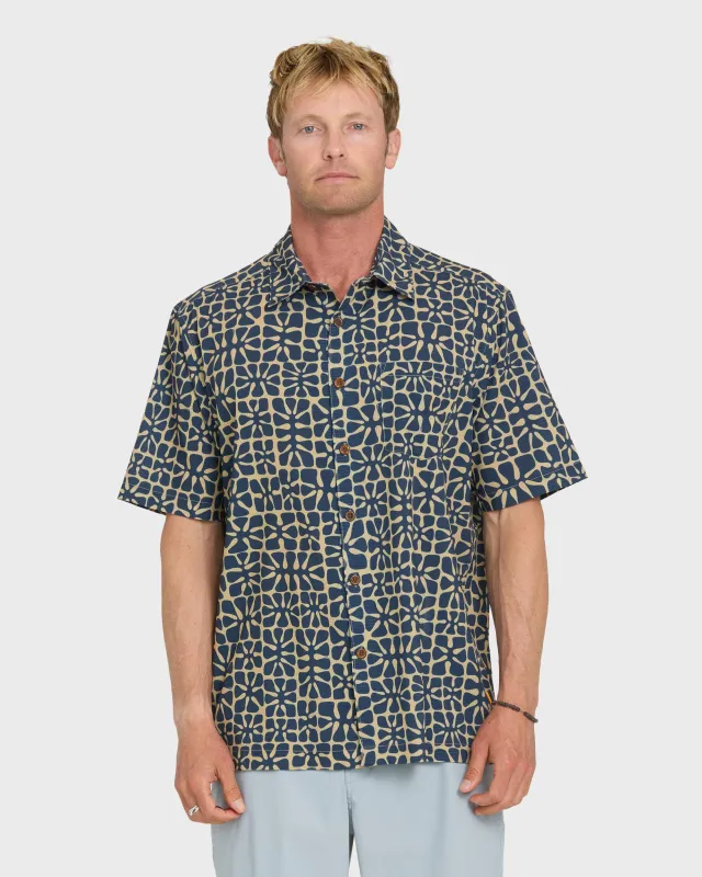 Waterman Coral Sea Performance Short Sleeve Shirt - Dark Denim sold by Quiksilver