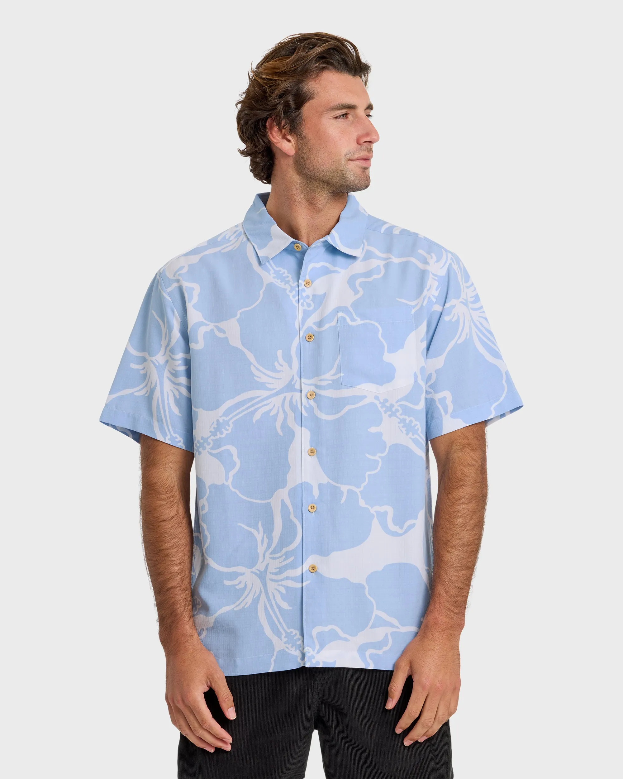 Waterman Bay Breeze Short Sleeve Shirt - Skyway sold by Quiksilver