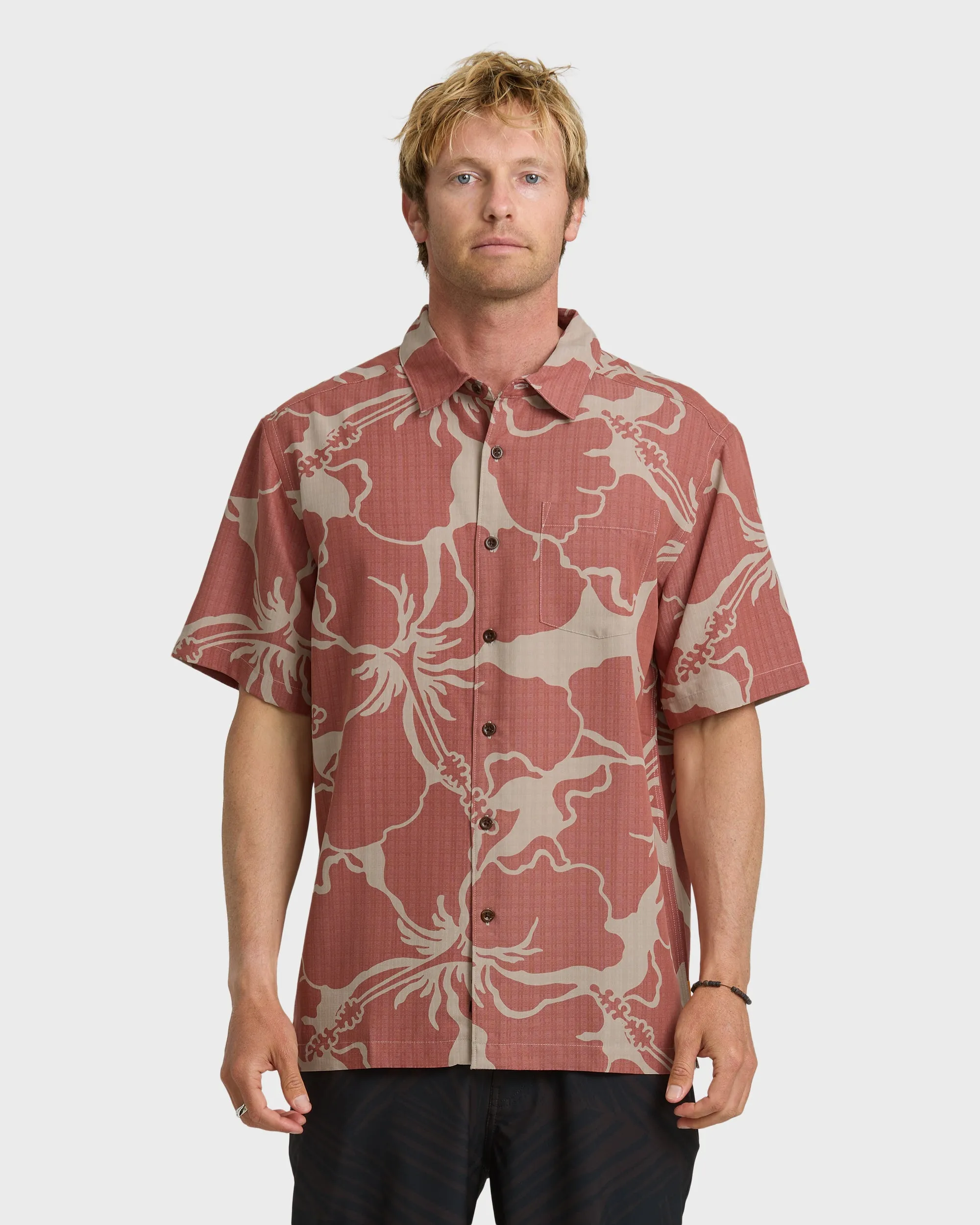 Waterman Bay Breeze Short Sleeve Shirt - Marsala sold by Quiksilver