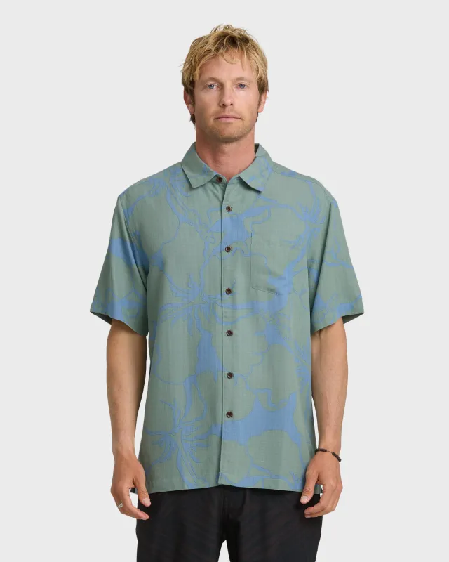 Waterman Bay Breeze Short Sleeve Shirt - Lily Pad sold by Quiksilver