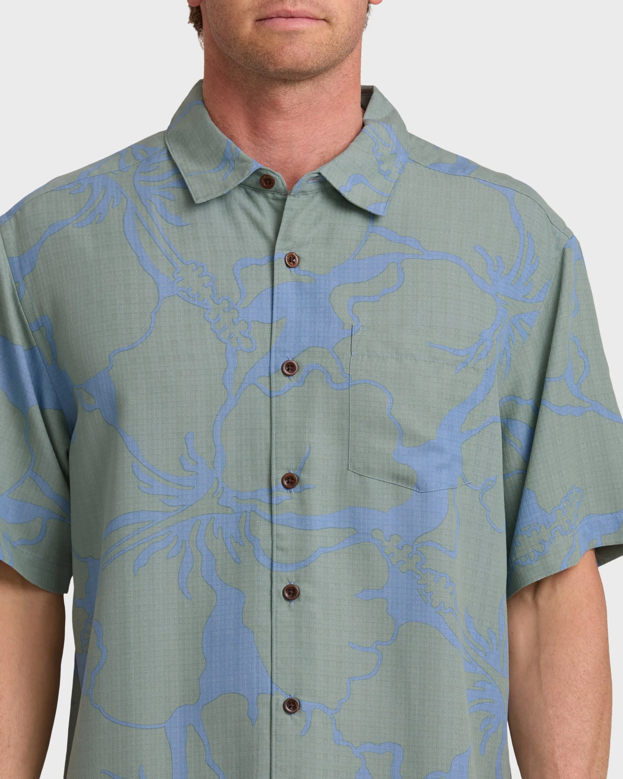Waterman Bay Breeze Short Sleeve Shirt - Lily Pad sold by Quiksilver product image thumbnail 5