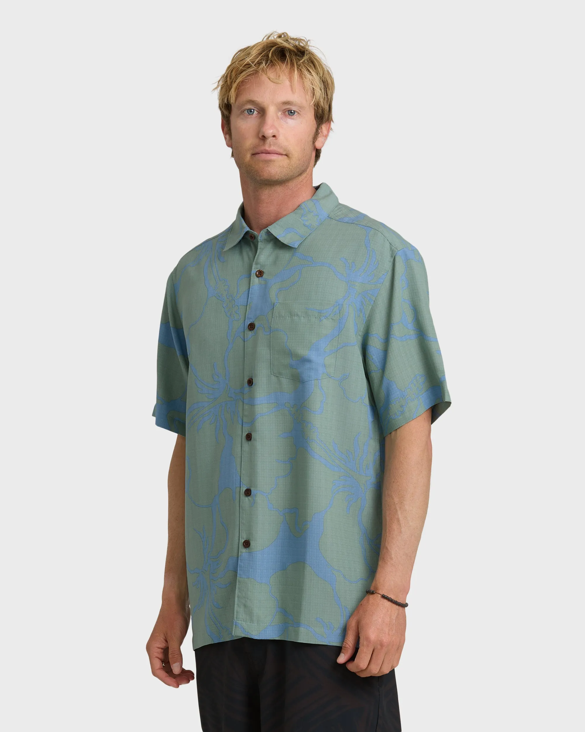 Waterman Bay Breeze Short Sleeve Shirt - Lily Pad sold by Quiksilver product image thumbnail 4