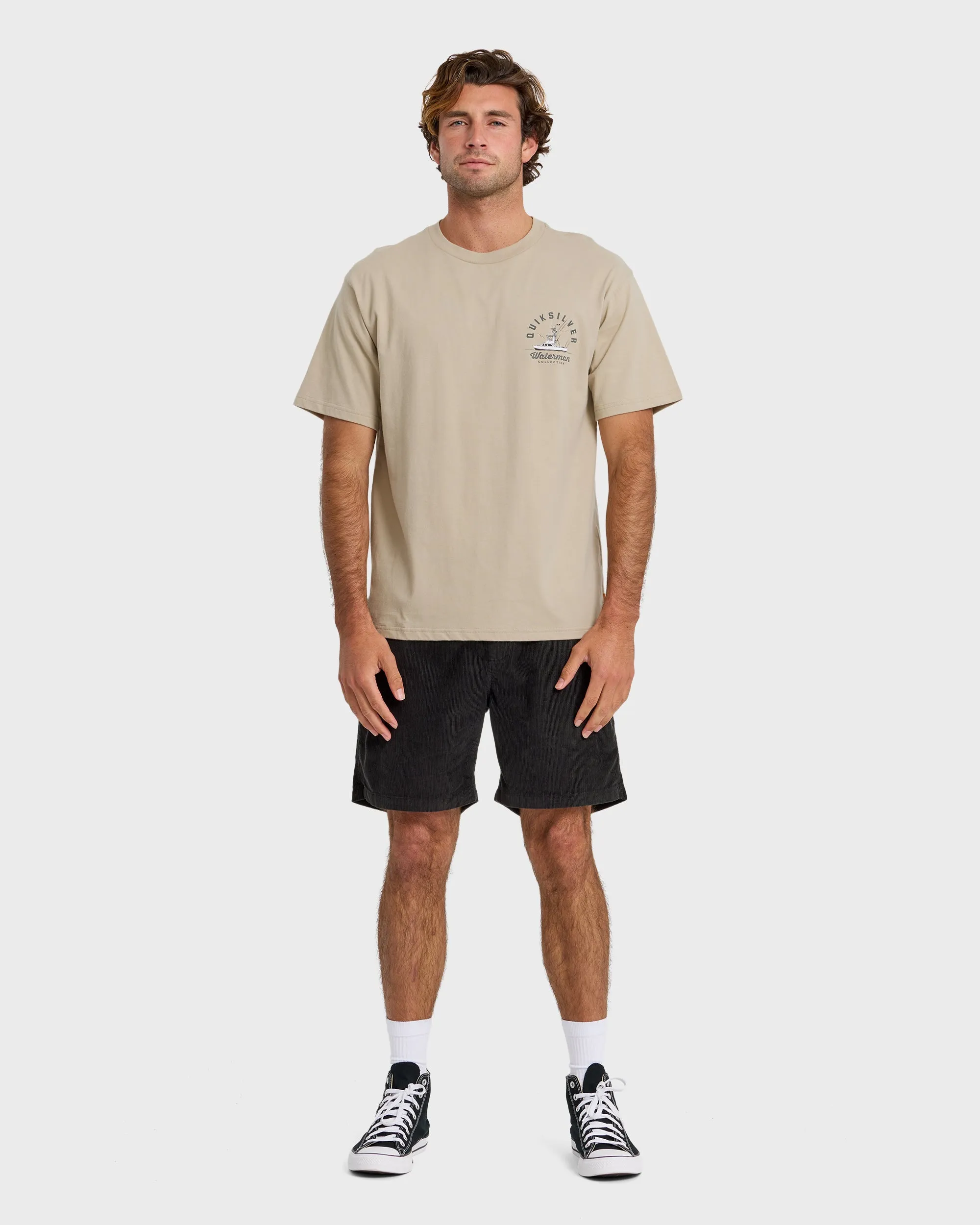 Waterman Early Morning Sueded Short Sleeve T-Shirt - Plaza Taupe sold by Quiksilver product image thumbnail 3