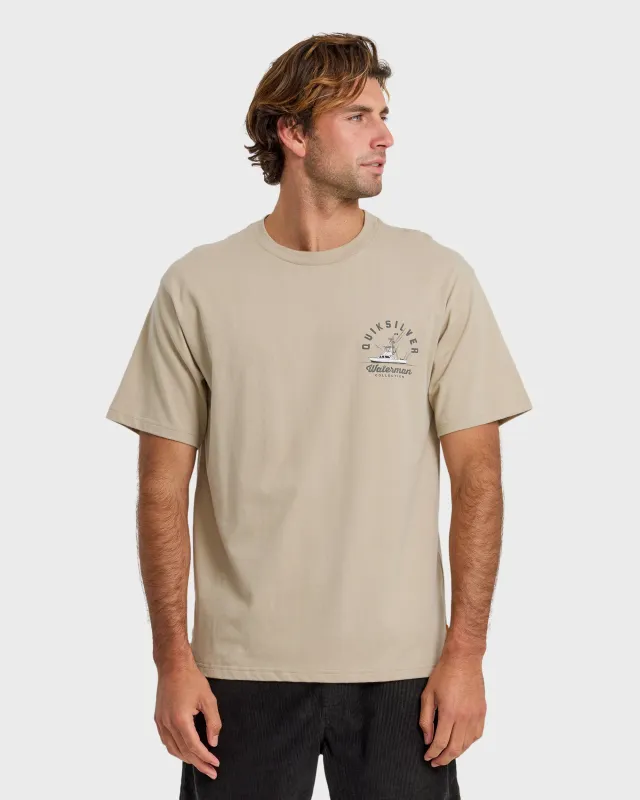 Waterman Early Morning Sueded Short Sleeve T-Shirt - Plaza Taupe made by Quiksilver