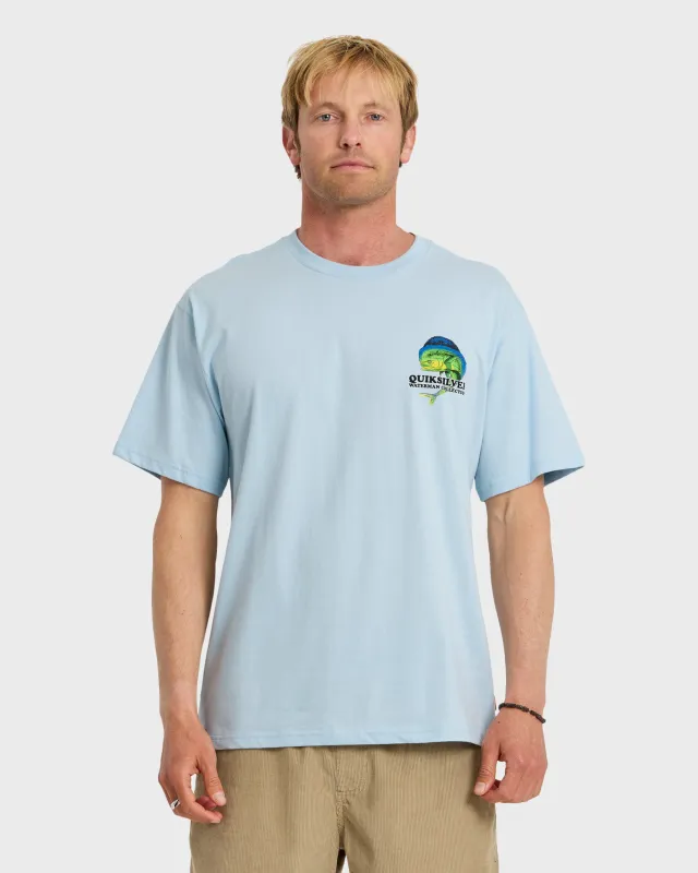 Waterman Big Bull Sueded Short Sleeve T-Shirt - Skyway made by Quiksilver