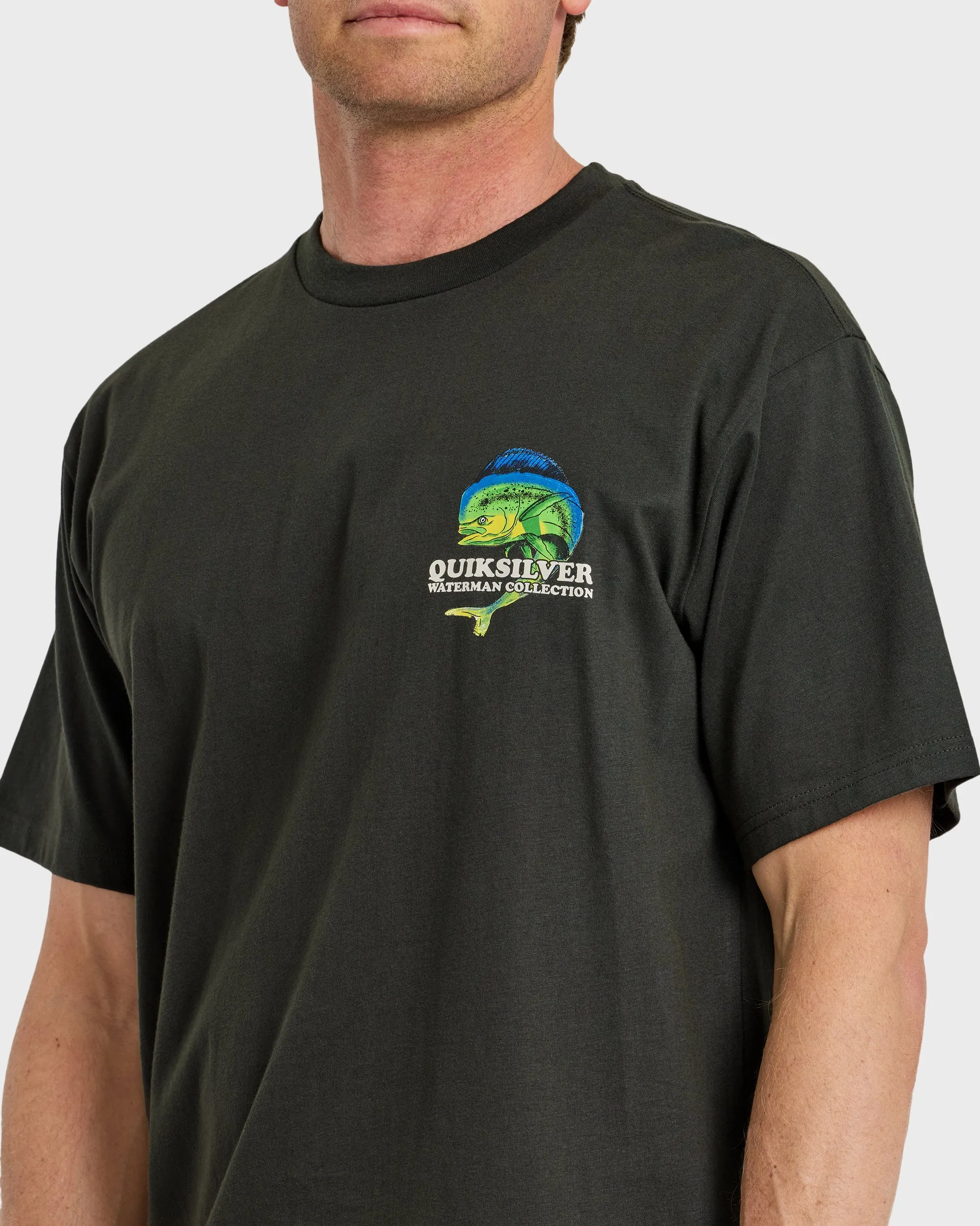 Waterman Big Bull Sueded Short Sleeve T-Shirt - Phantom sold by Quiksilver product image thumbnail 5