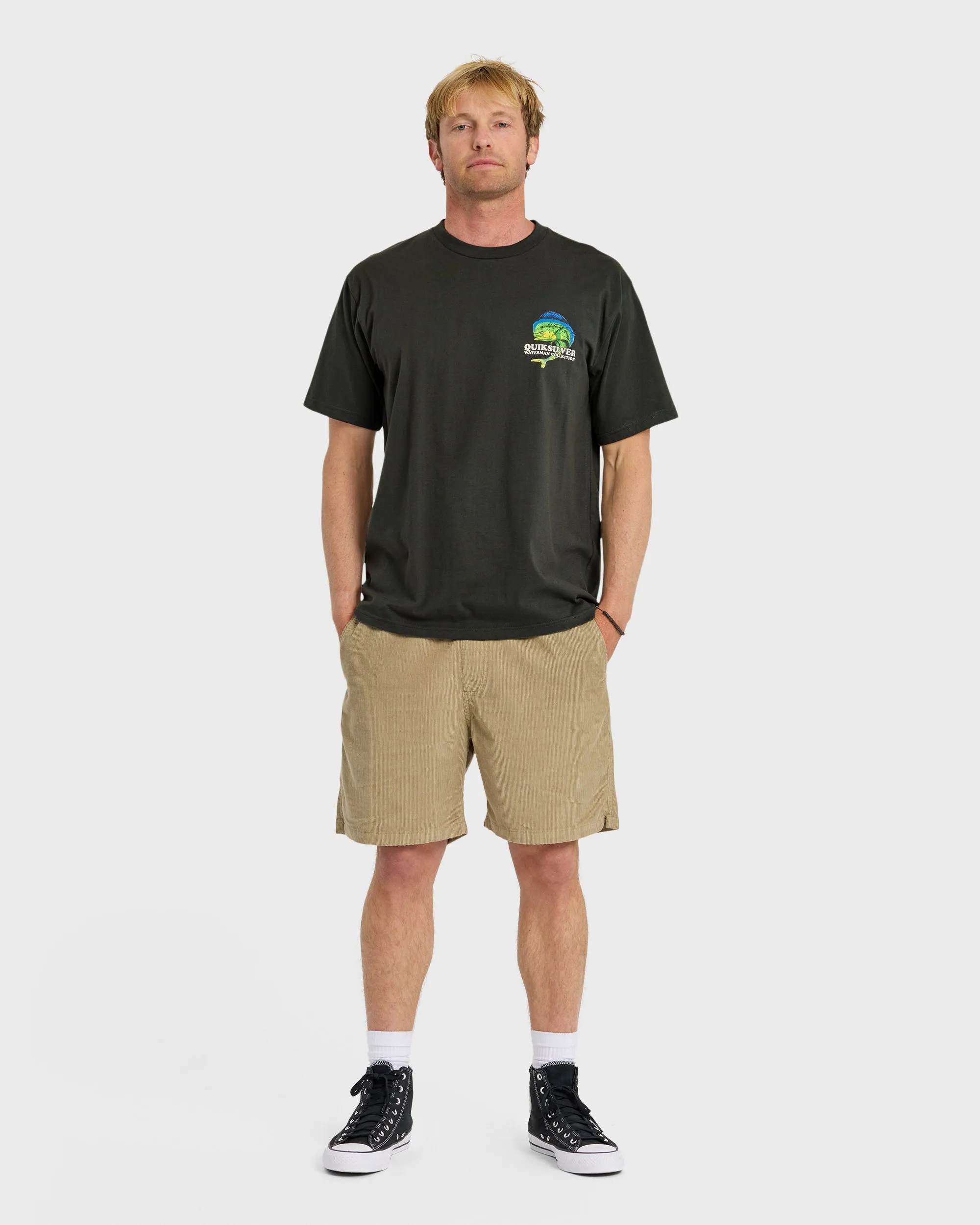 Waterman Big Bull Sueded Short Sleeve T-Shirt - Phantom sold by Quiksilver product image thumbnail 3