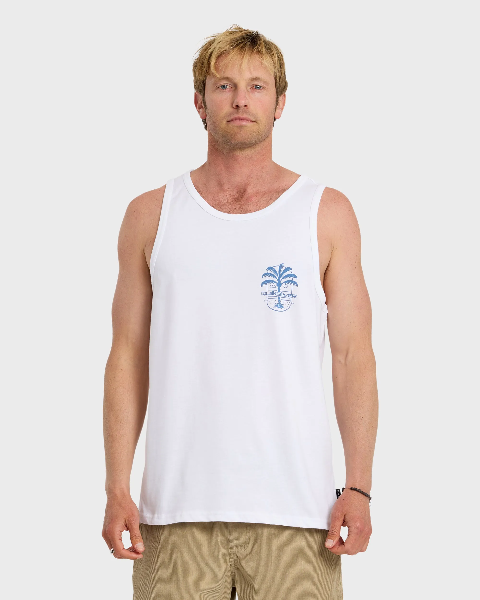 Uno Palm Tank - White sold by Quiksilver