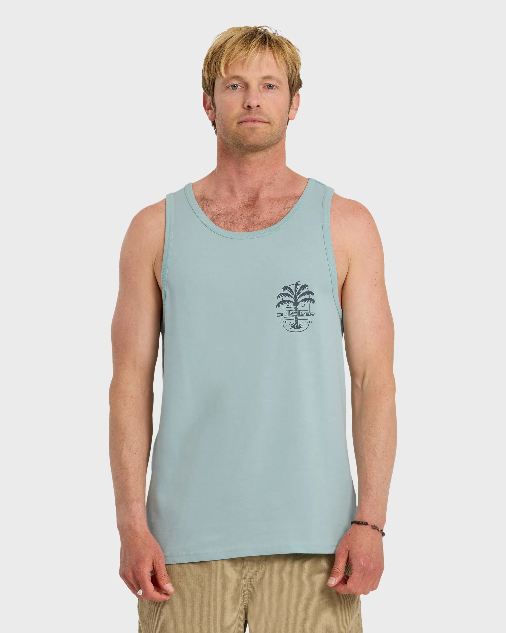 Uno Palm Tank - Blue Haze sold by Quiksilver