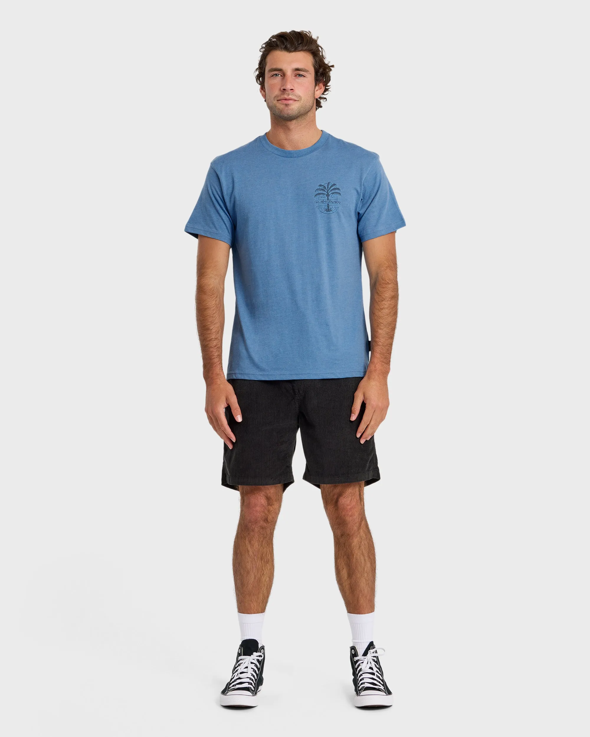 Uno Palm Short Sleeve T-Shirt - Riviera Heather sold by Quiksilver product image thumbnail 3