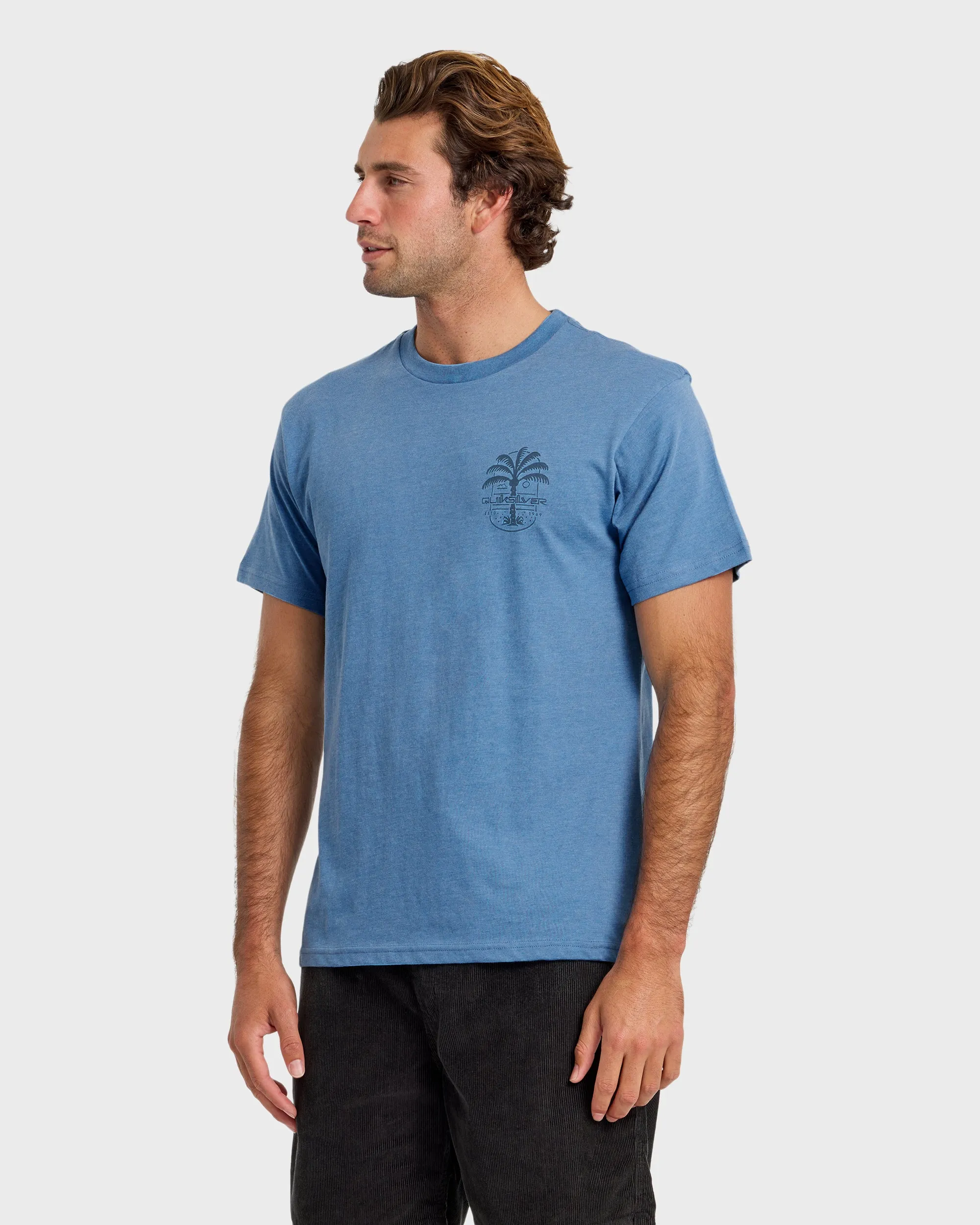 Uno Palm Short Sleeve T-Shirt - Riviera Heather sold by Quiksilver product image thumbnail 4
