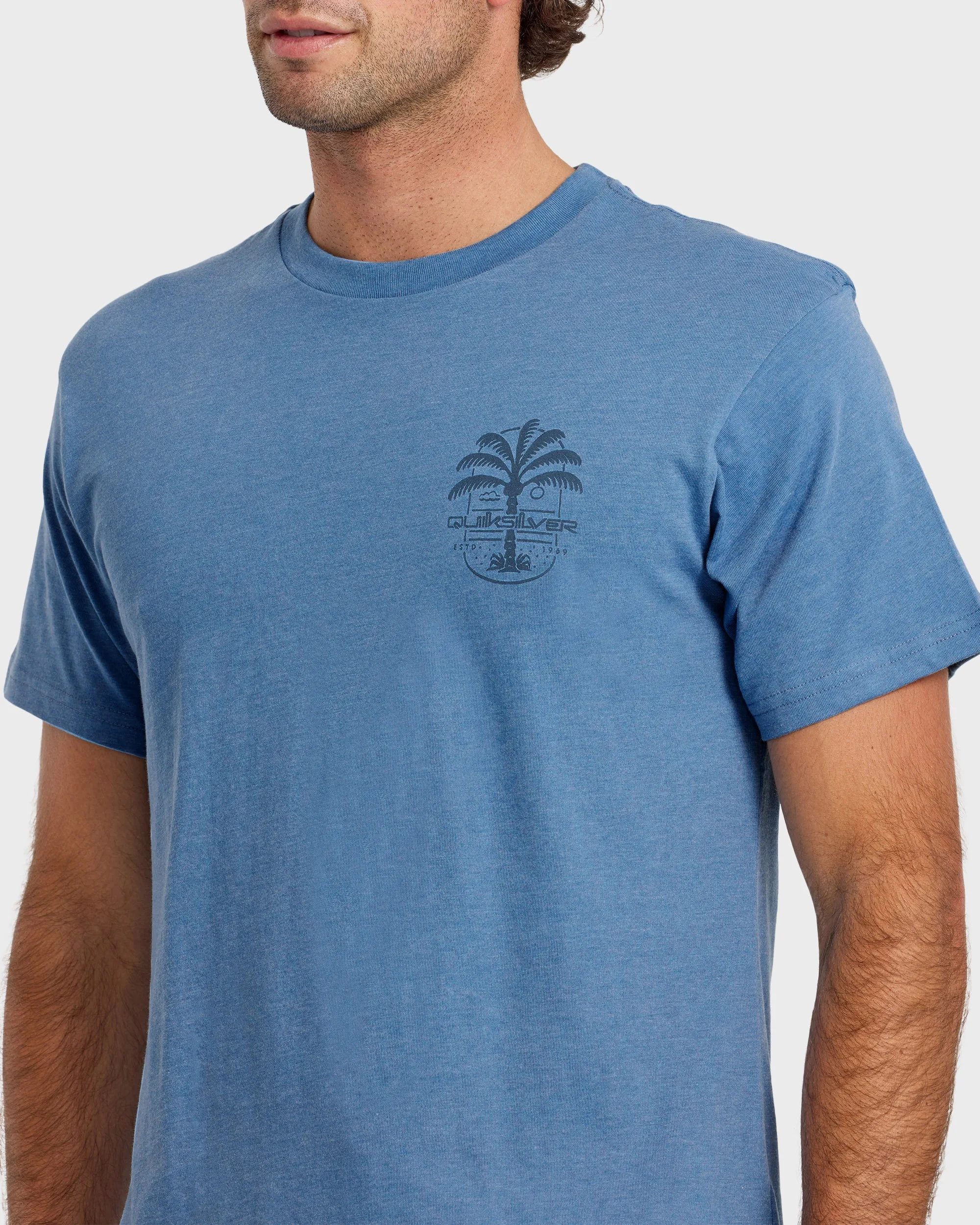 Uno Palm Short Sleeve T-Shirt - Riviera Heather sold by Quiksilver product image thumbnail 5