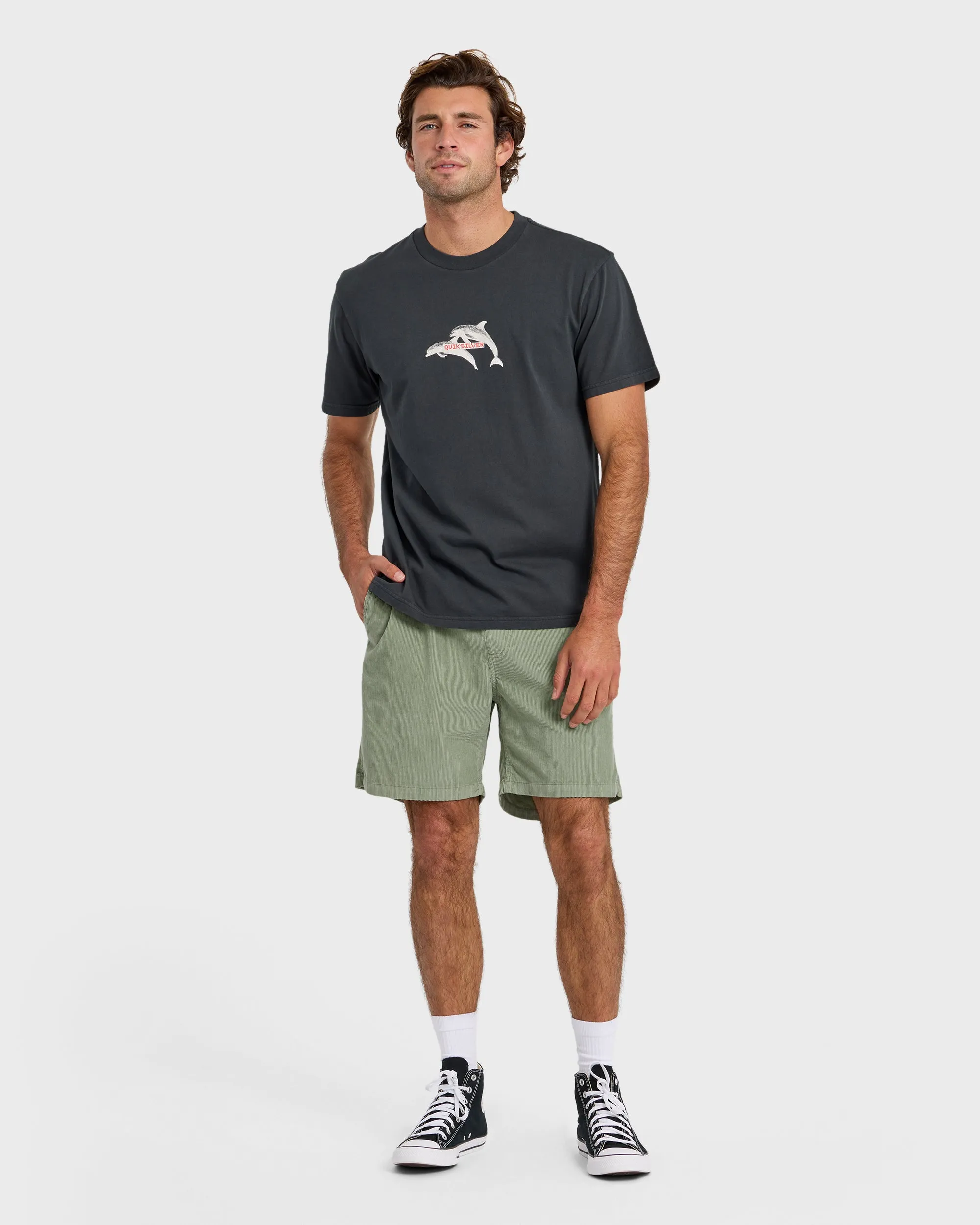 Taxer Cord 18" Elastic Waist Shorts - Lily Pad sold by Quiksilver product image thumbnail 3