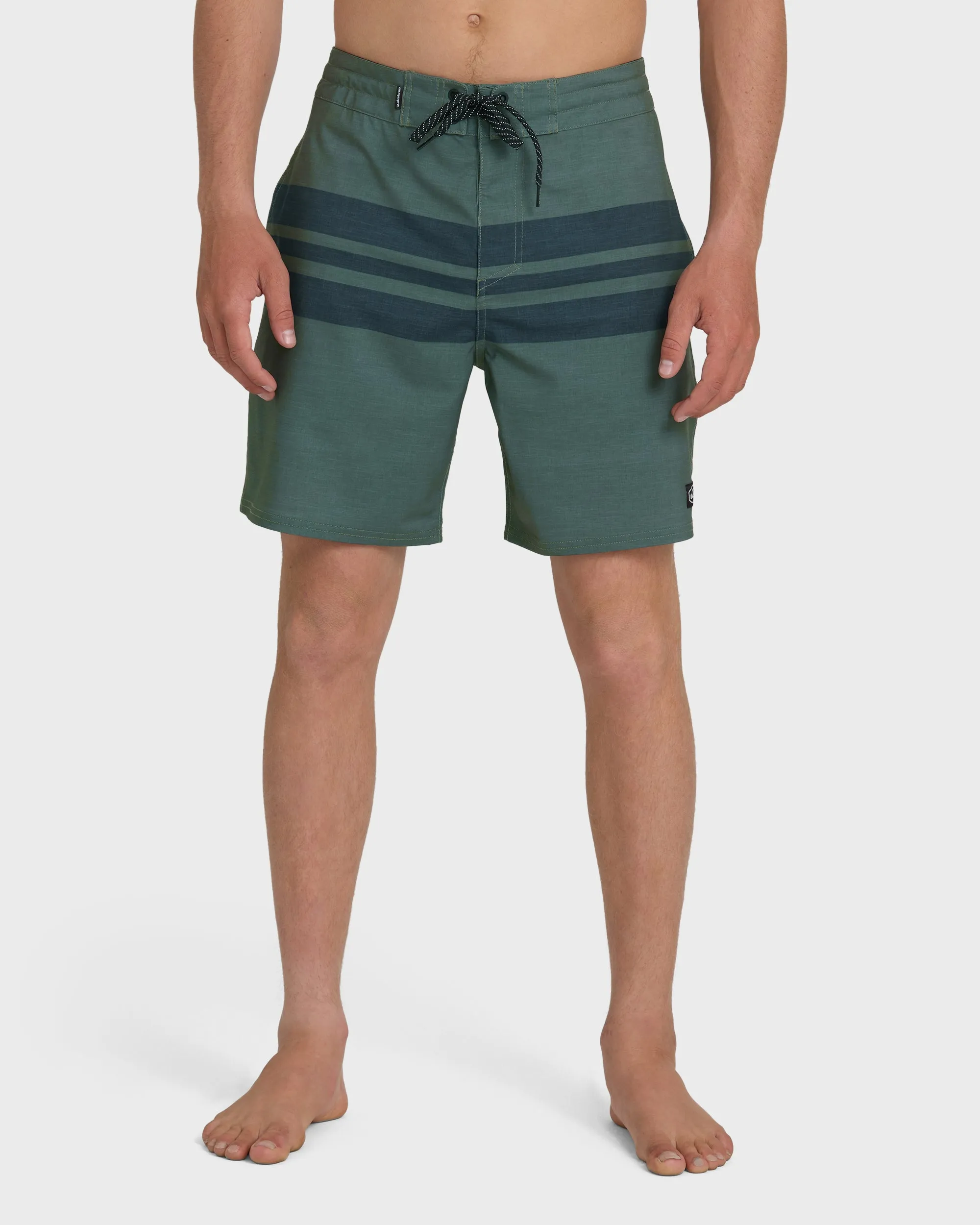 Surfsilk Street Trunk Stripe 18" Boardshorts - Grape Leaf sold by Quiksilver