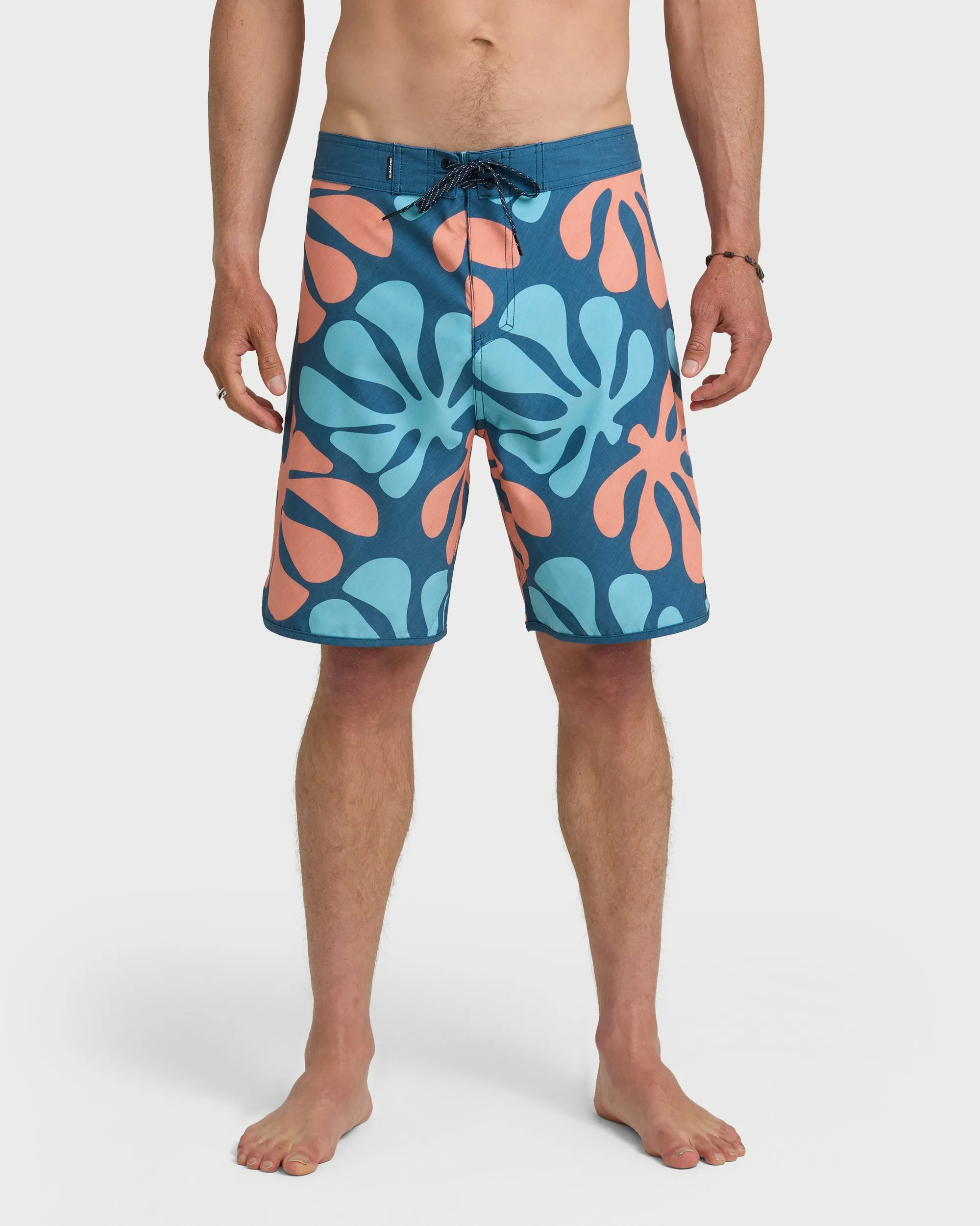 SurfSilk Sol Tiles Scallop 19" Boardshorts - Dark Denim sold by Quiksilver