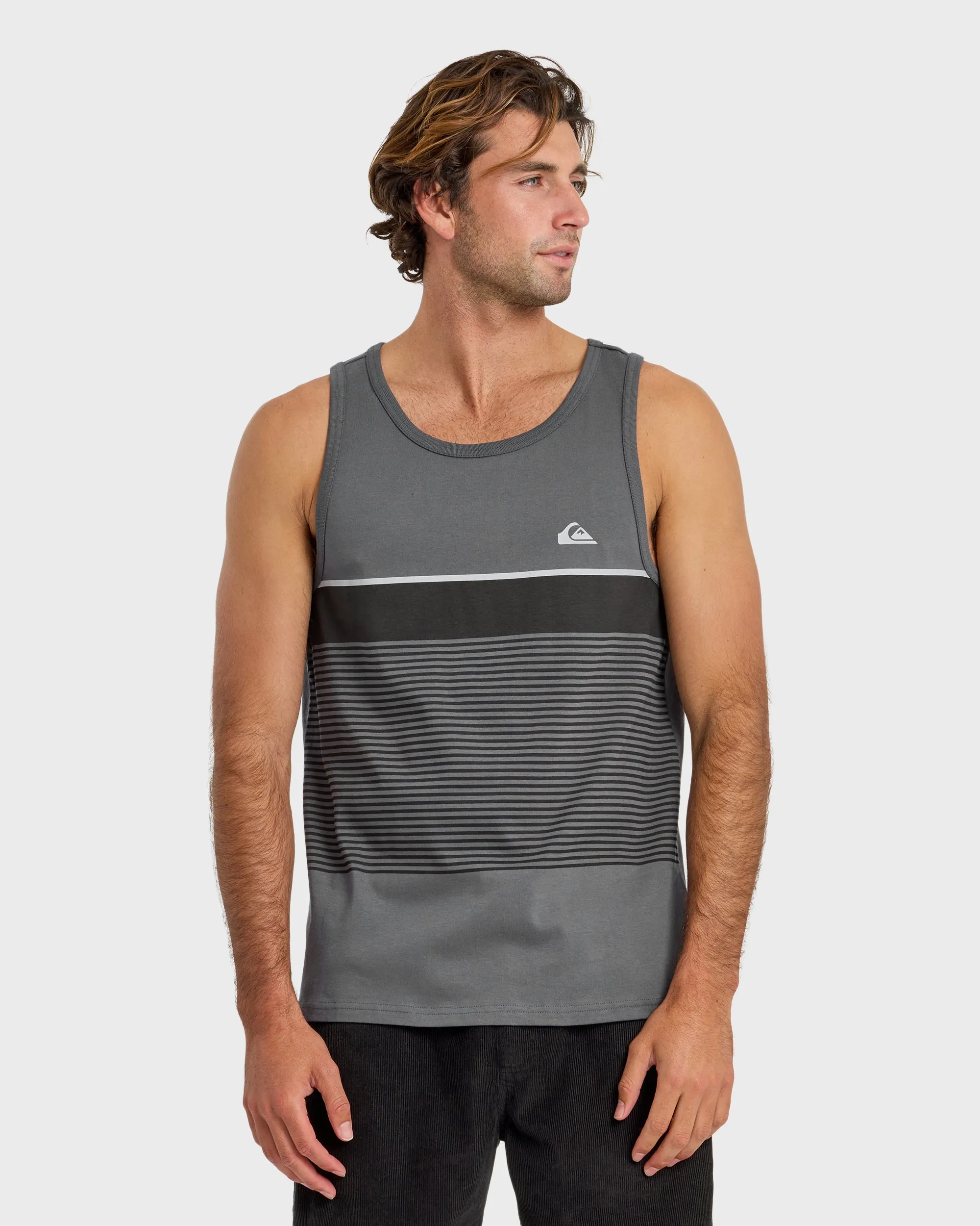 Tijuana Striped Tank - Iron Gate sold by Quiksilver