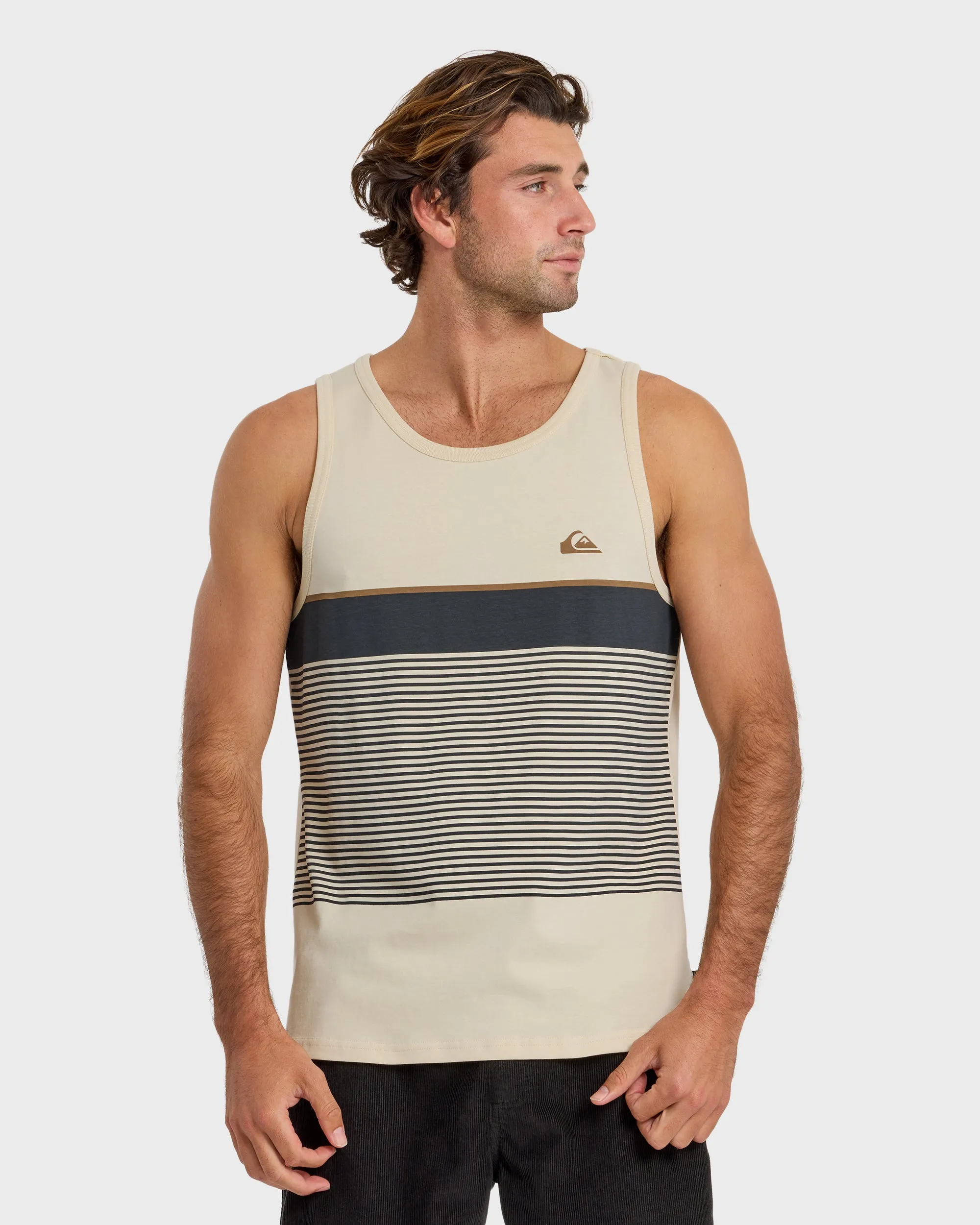 Tijuana Striped Tank - Bone White sold by Quiksilver