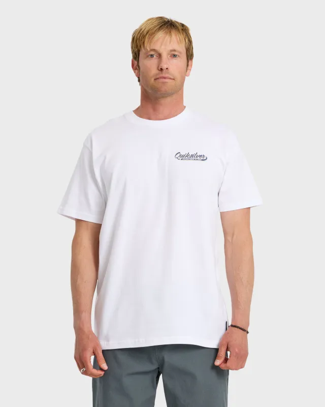 Thick To Thin Graphic Short Sleeve T-Shirt - White made by Quiksilver