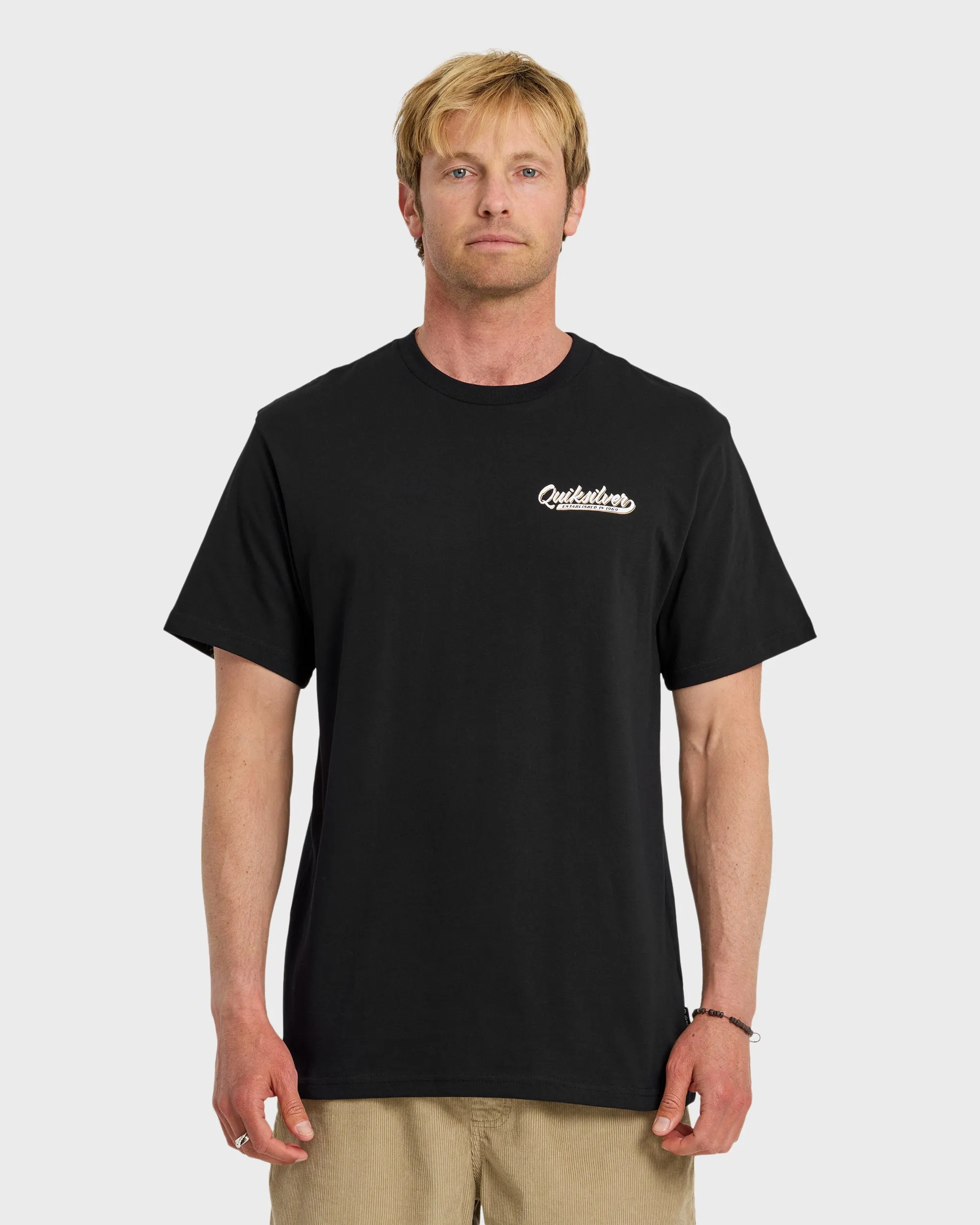 Thick To Thin Graphic Short Sleeve T-Shirt - Black sold by Quiksilver