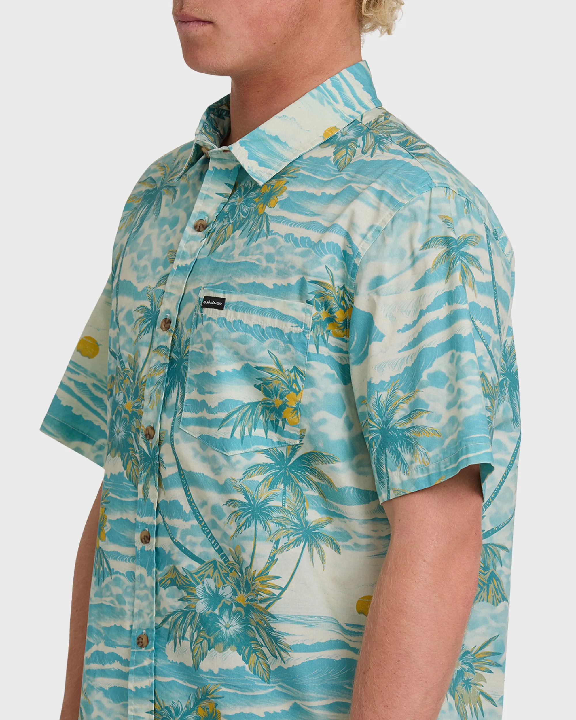 Sundown Stretch Classic Short Sleeve Shirt - Aqua sold by Quiksilver product image thumbnail 5