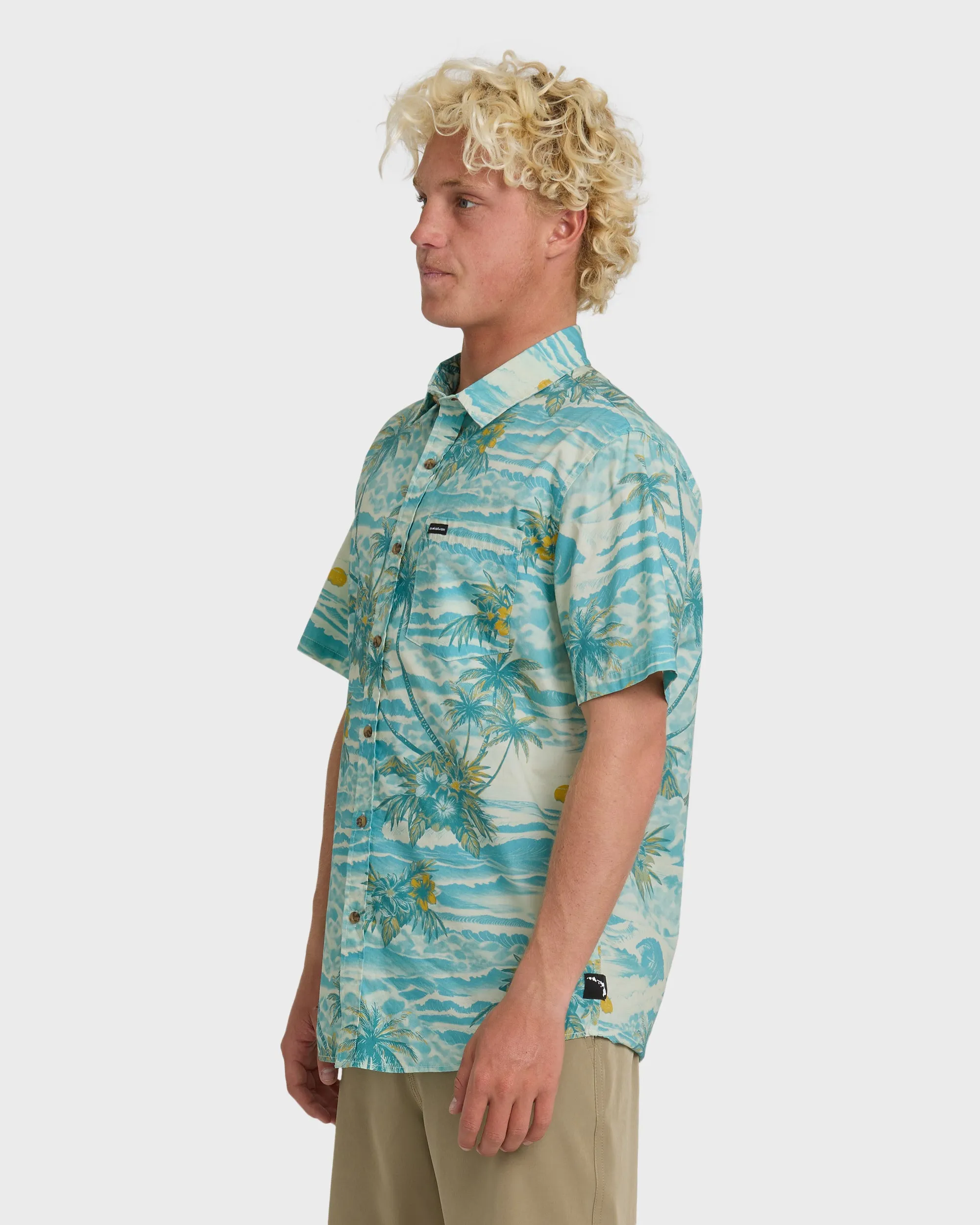 Sundown Stretch Classic Short Sleeve Shirt - Aqua sold by Quiksilver product image thumbnail 4