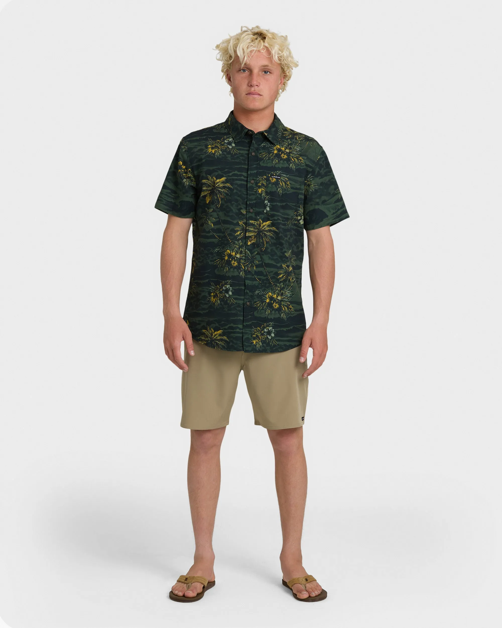 Sundown Stretch Classic Short Sleeve Shirt - Anthracite sold by Quiksilver product image thumbnail 3