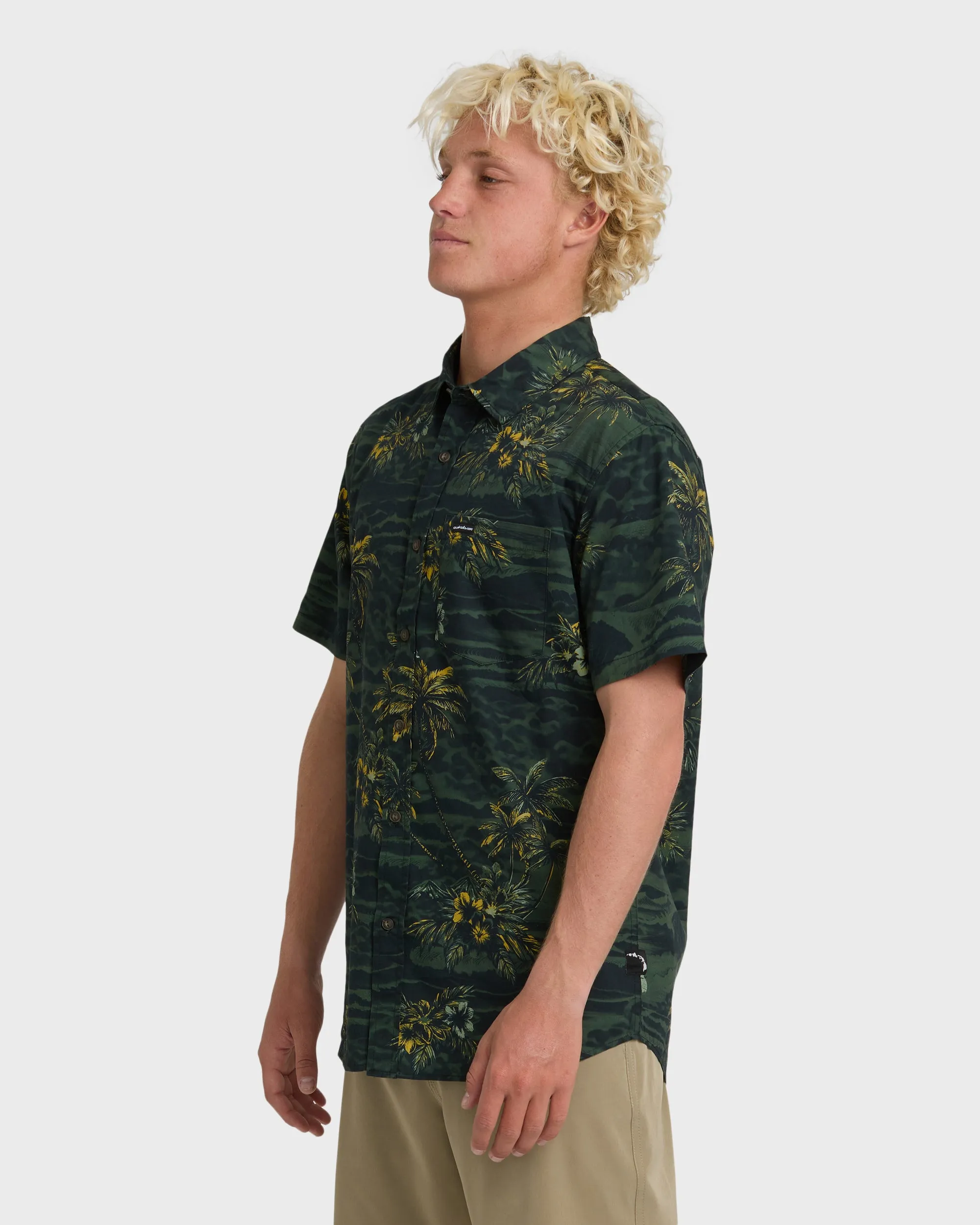Sundown Stretch Classic Short Sleeve Shirt - Anthracite sold by Quiksilver product image thumbnail 4
