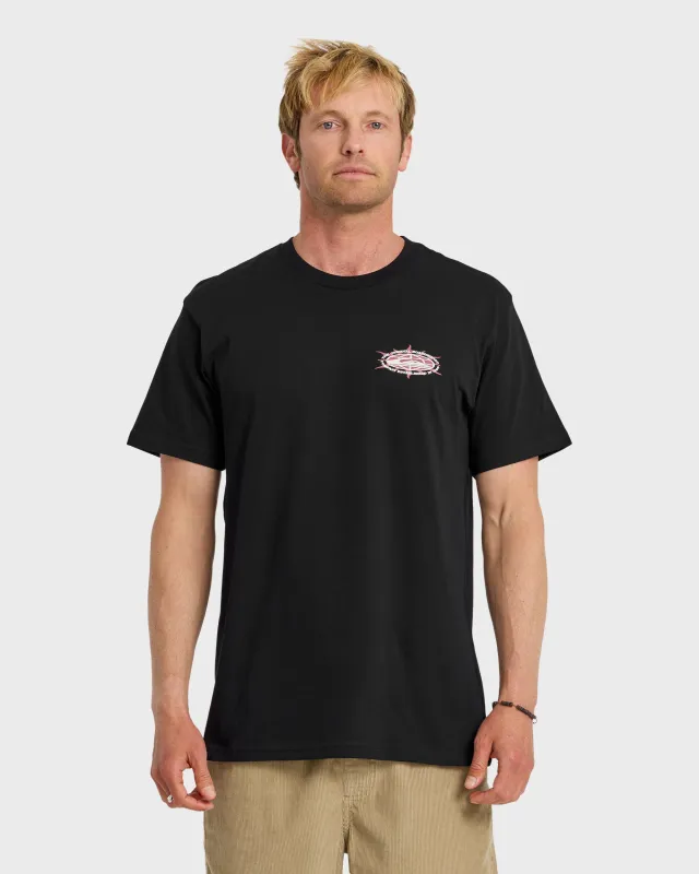 Solar Flares Short Sleeve T-Shirt - Black sold by Quiksilver