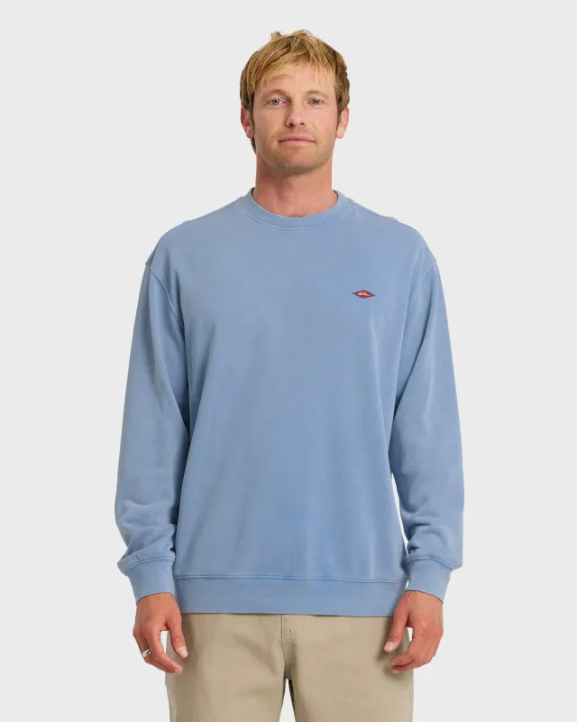 Saltwater Mineral Wash Crewneck Sweatshirt - Riviera sold by Quiksilver